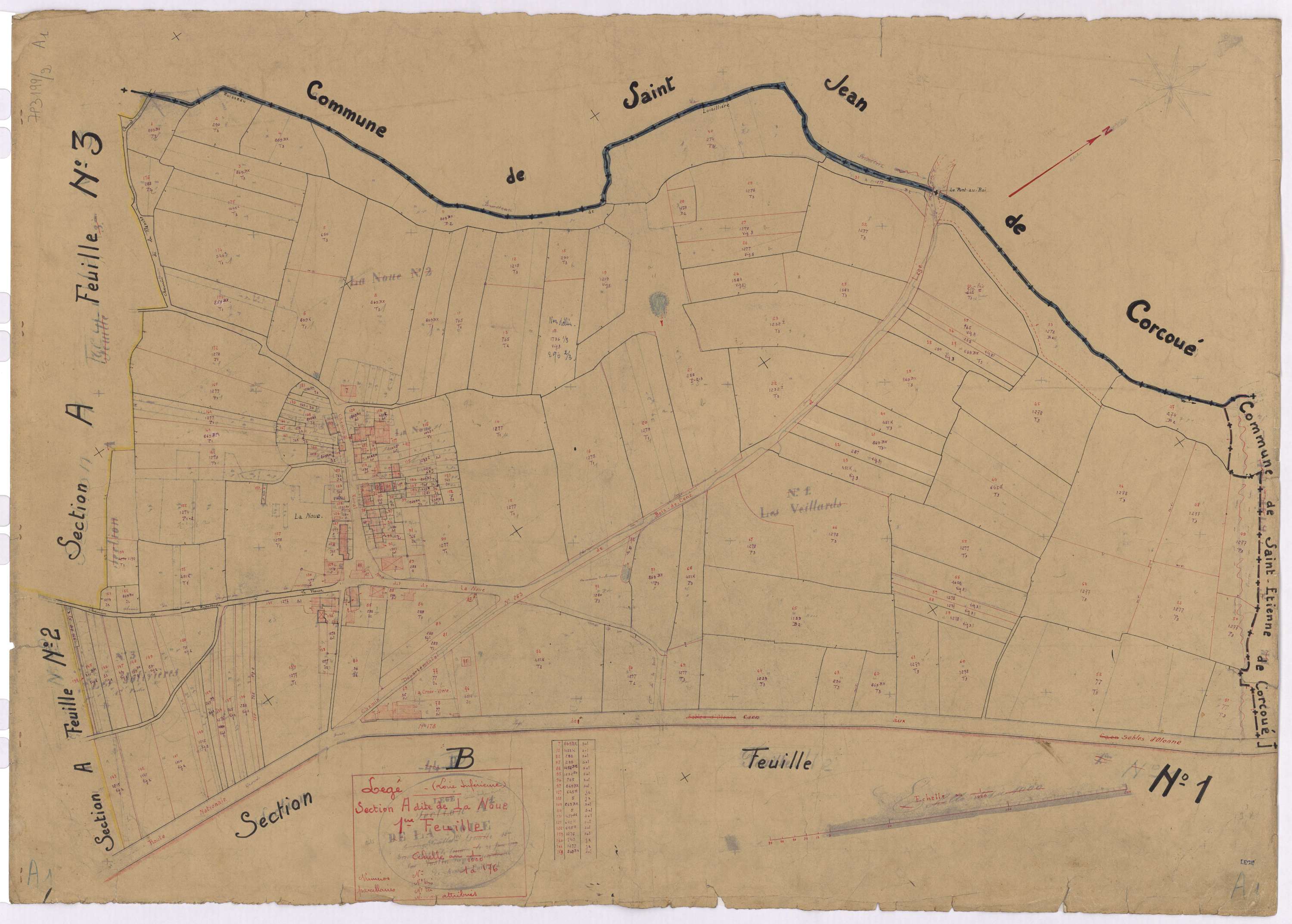 Lège - Section A1 Noue (section de La) ; 1-176