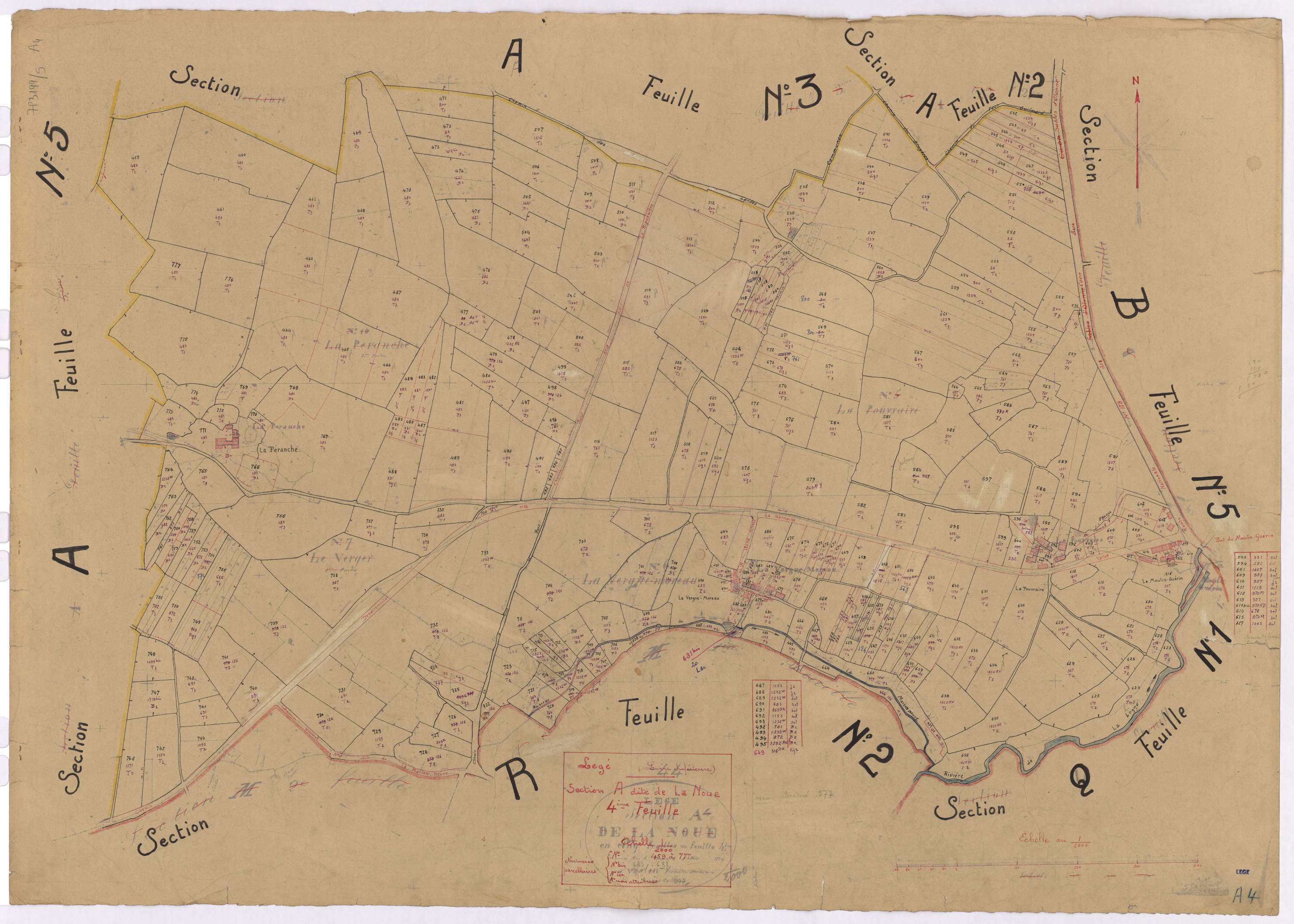 Lège - Section A4 Noue (section de La) ; 459-777