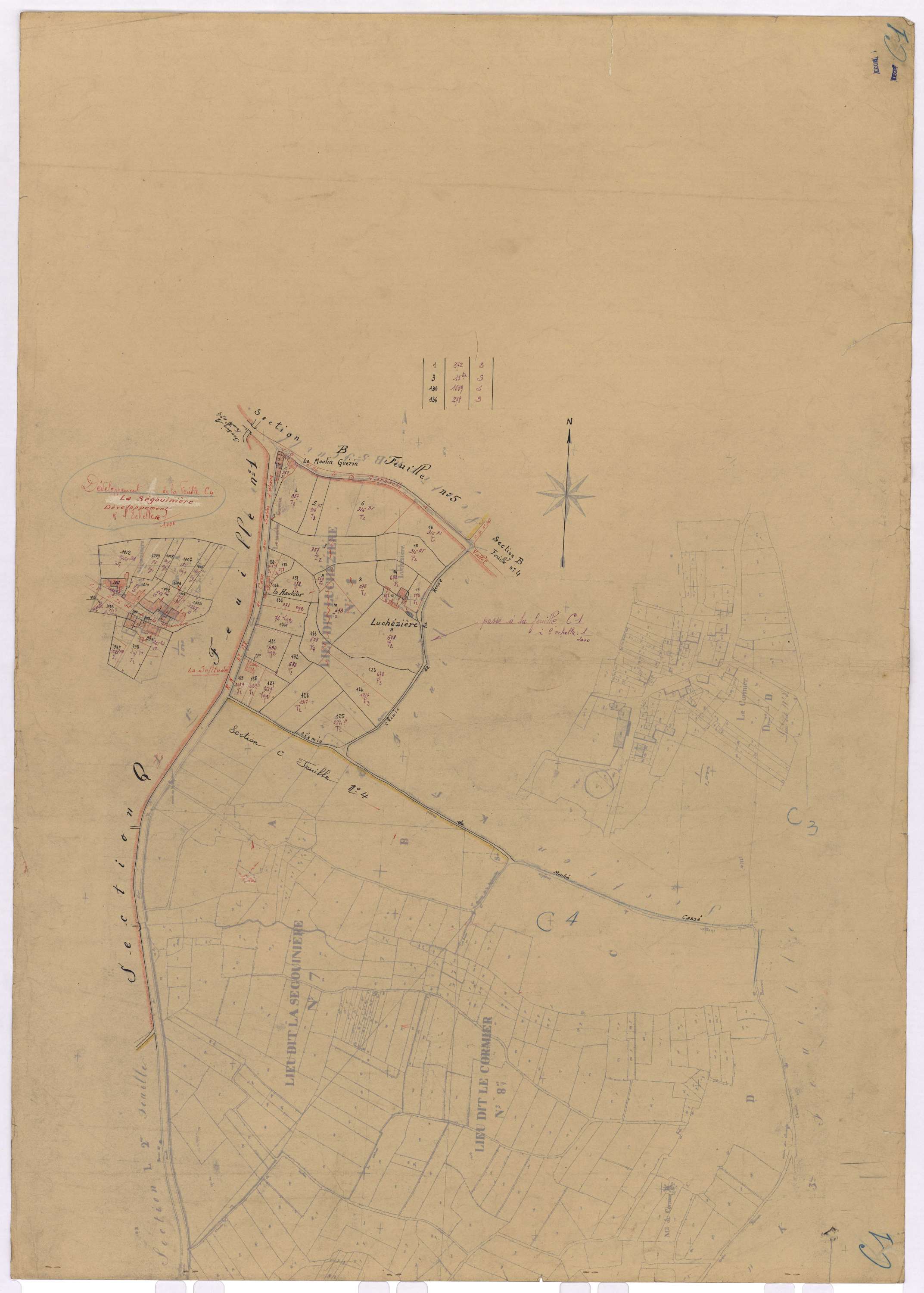 Lège - Section C1 Cormier (section du) ; 1-139