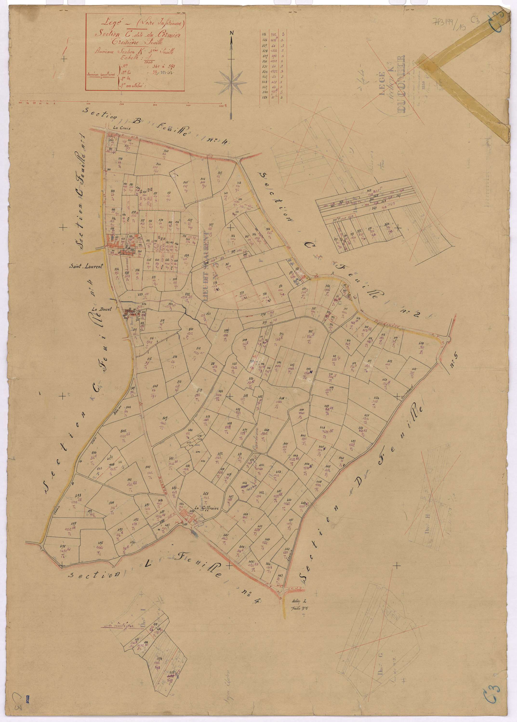 Lège - Section C3 Cormier (section du) ; 340-591