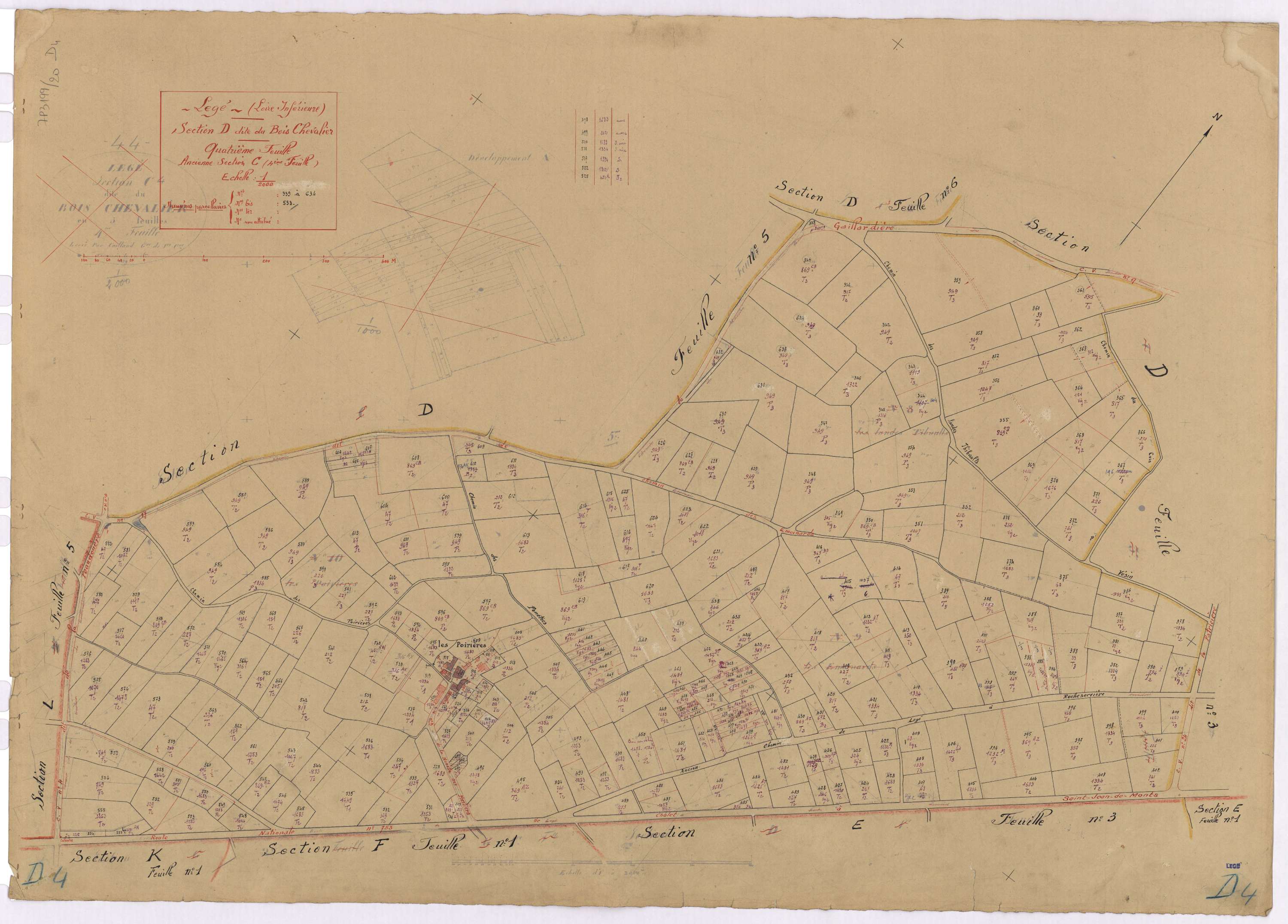 Lège - Section D4 Bois Chevalier (section du) ; 339-634