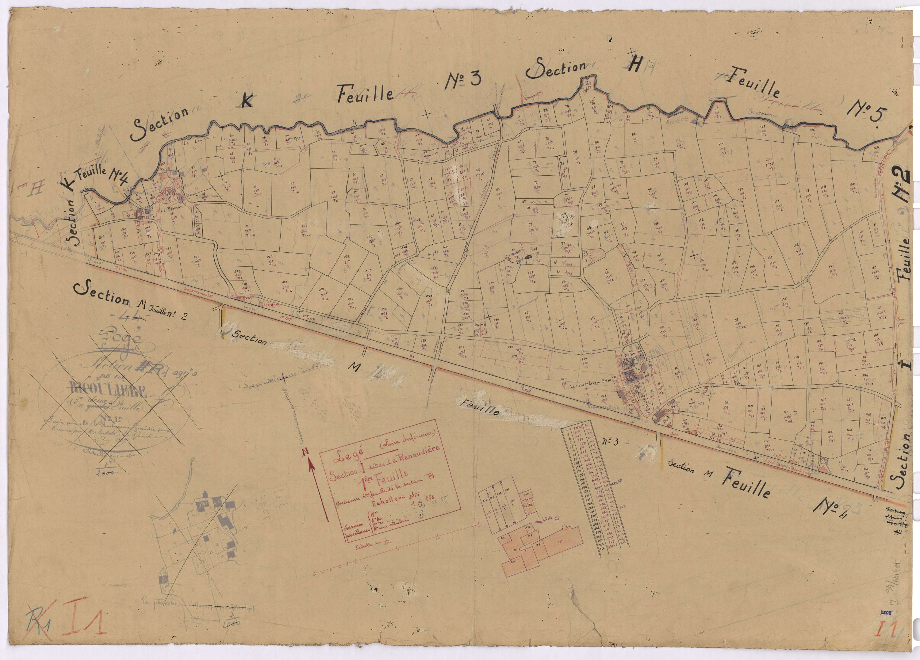 Lège - Section I1 Renaudière (section de La) ; 1-270