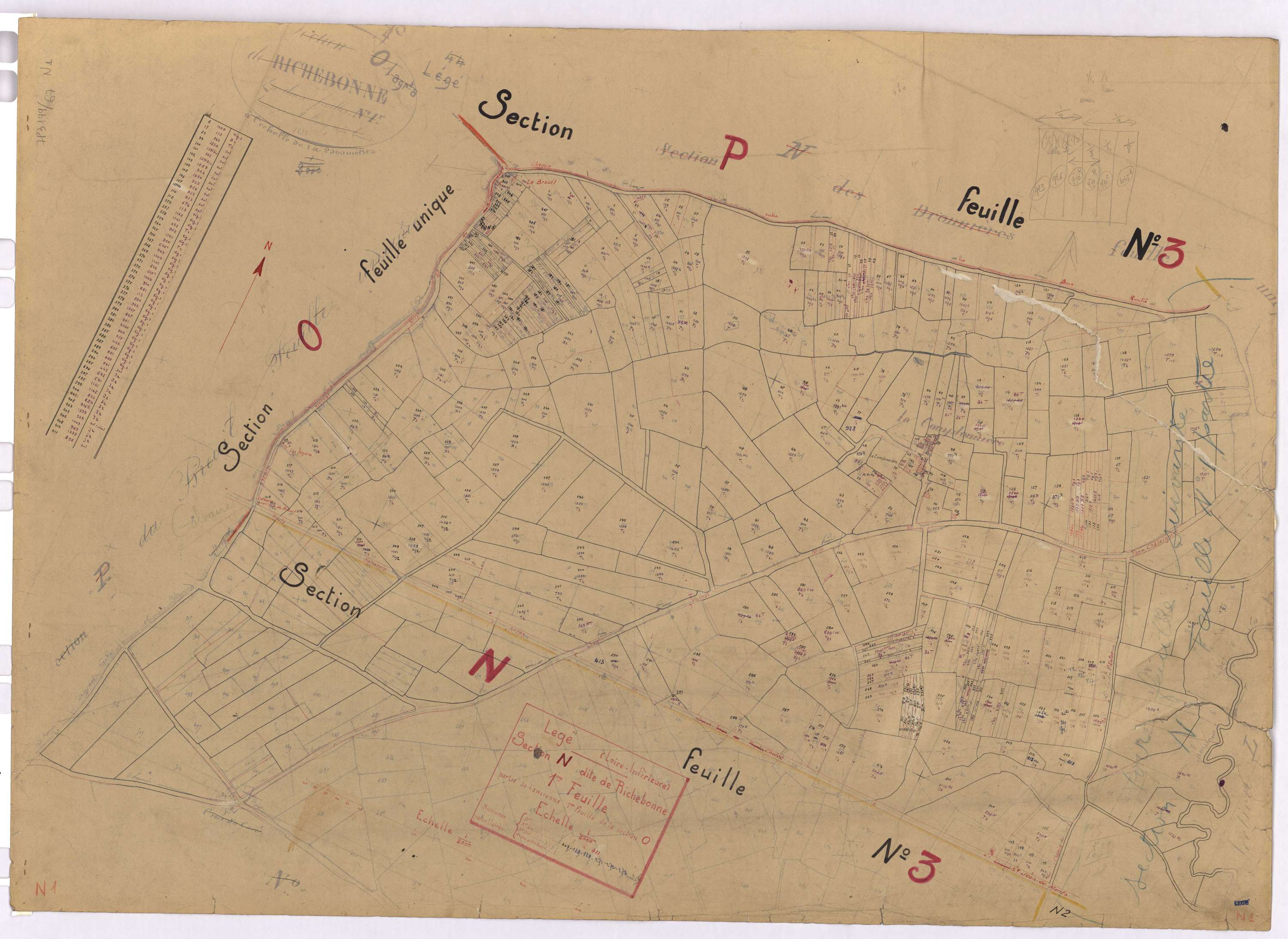Lège - Section N1 Richebonne (section de) ; 1-411