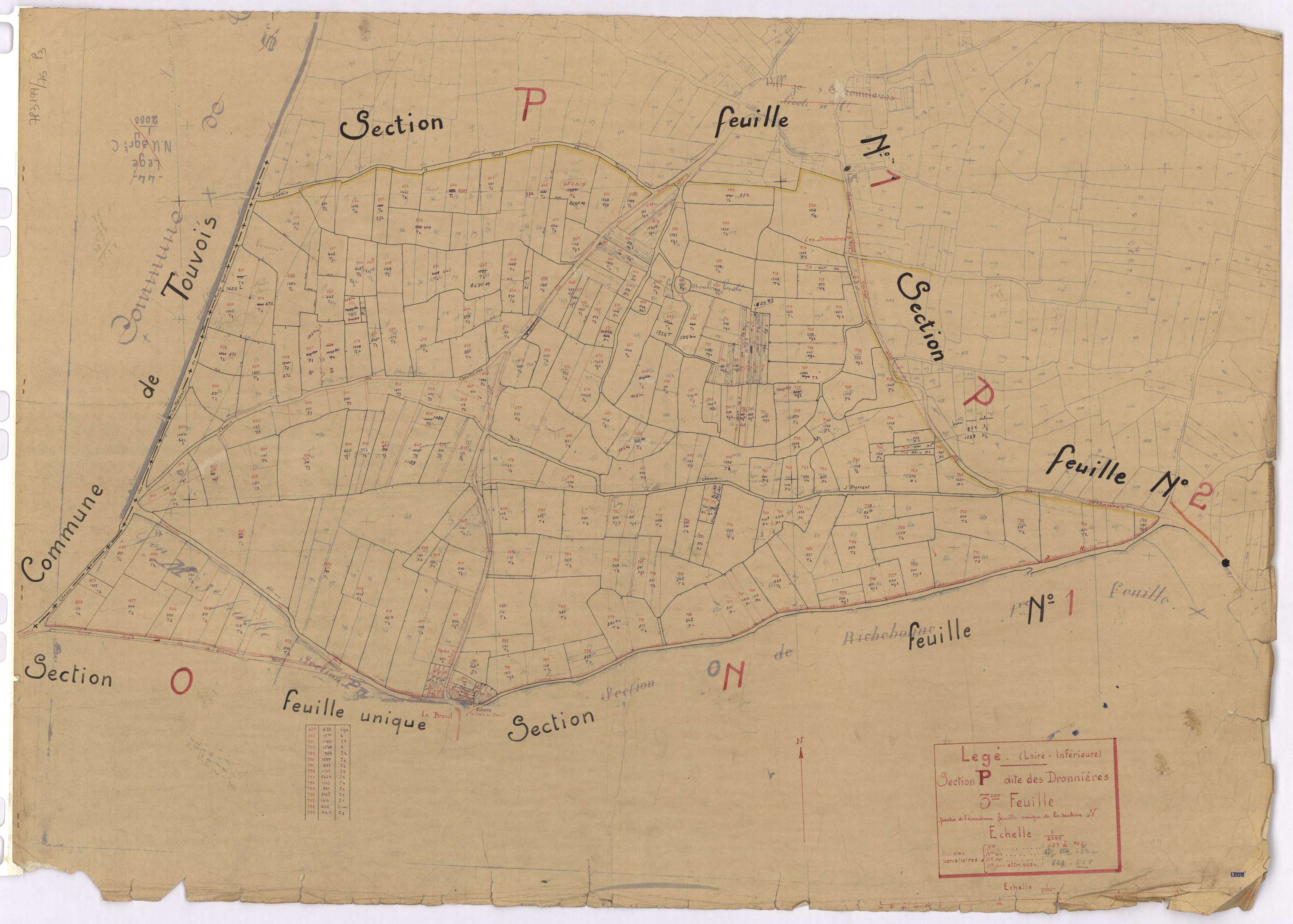 Lège - Section P3 Dronnières (section des) ; 623-862
