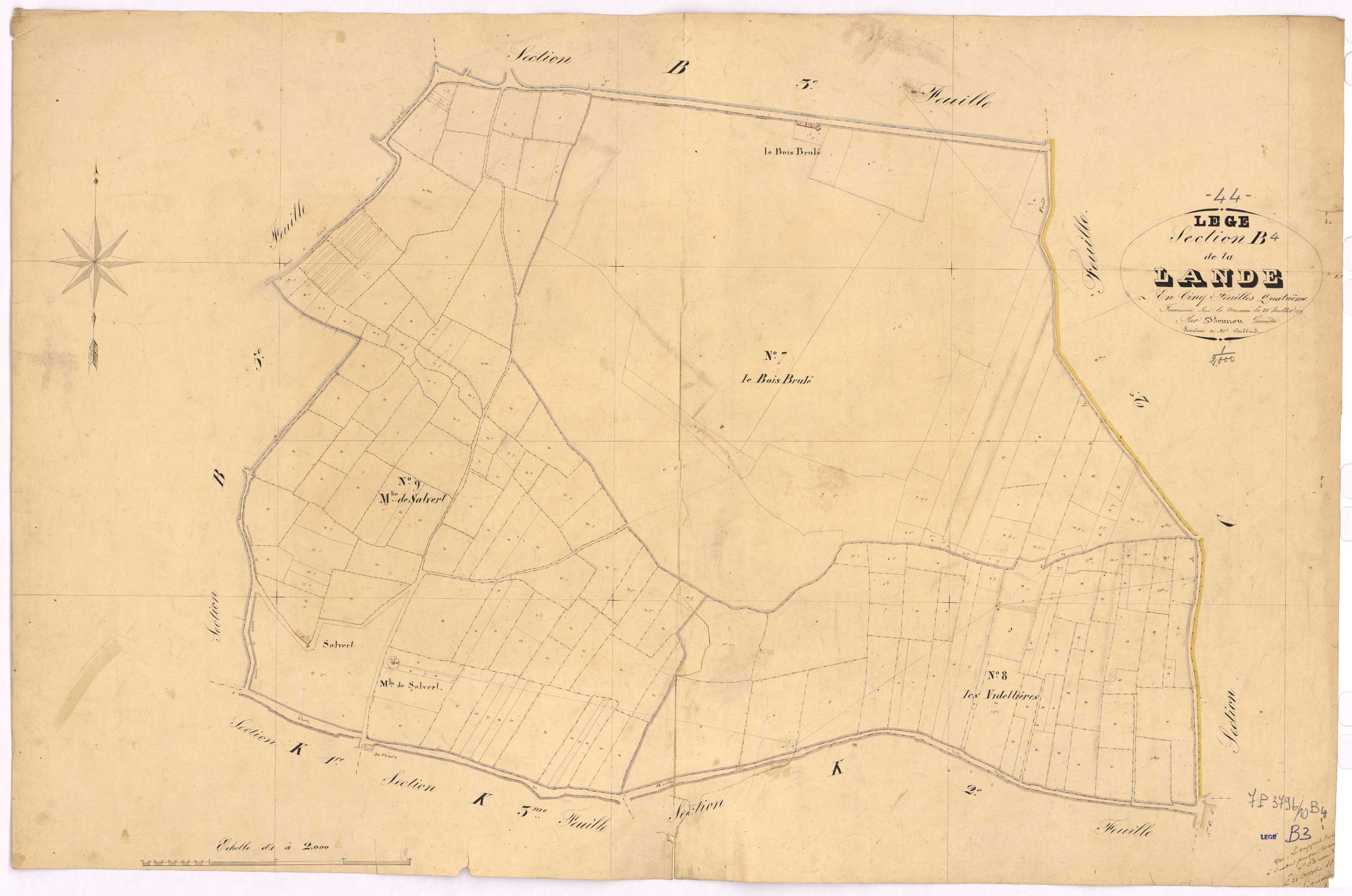 Lège - Section B4 Lande (section de La)