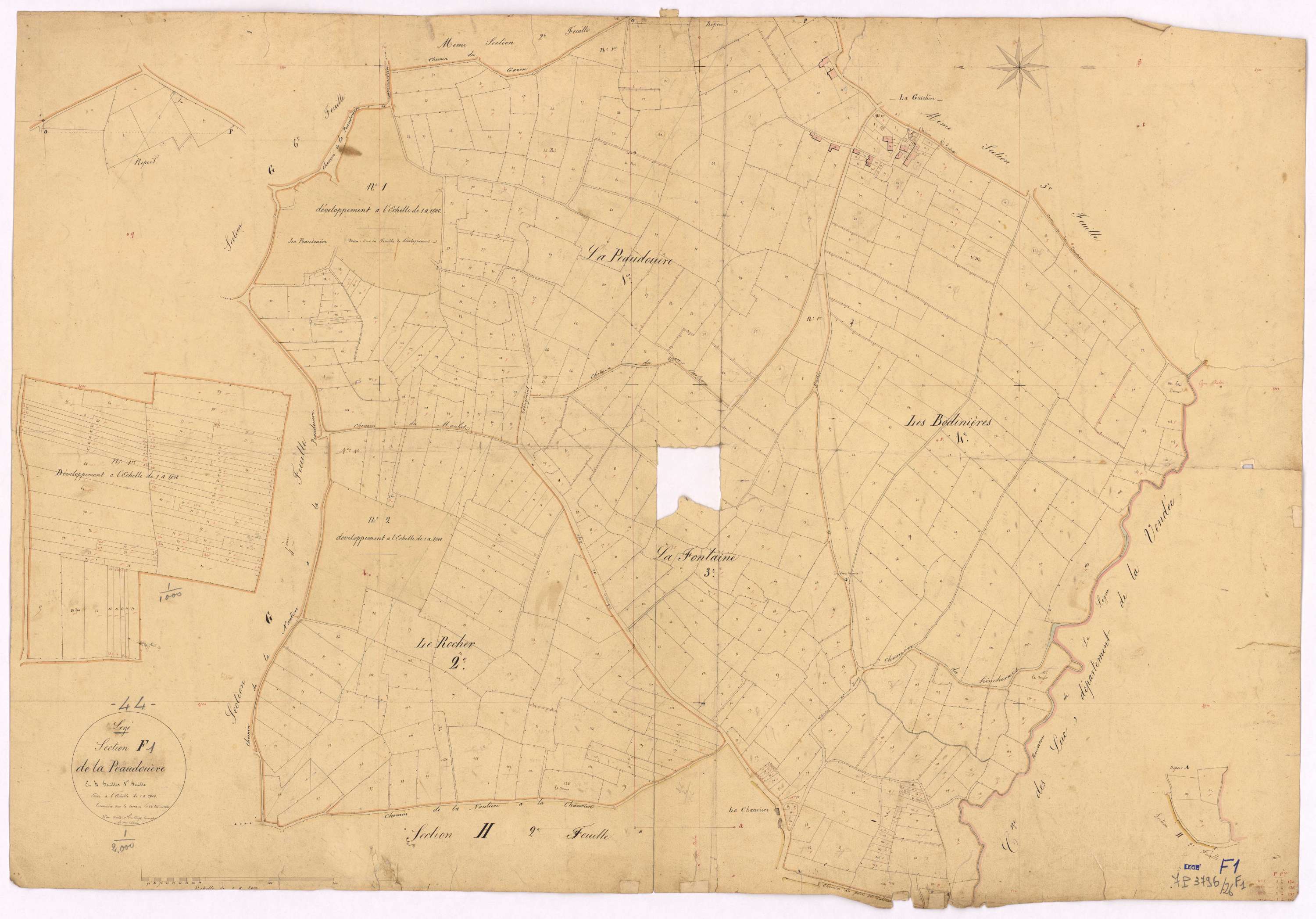 Lège - Section F1 Peaudouère (section de La)