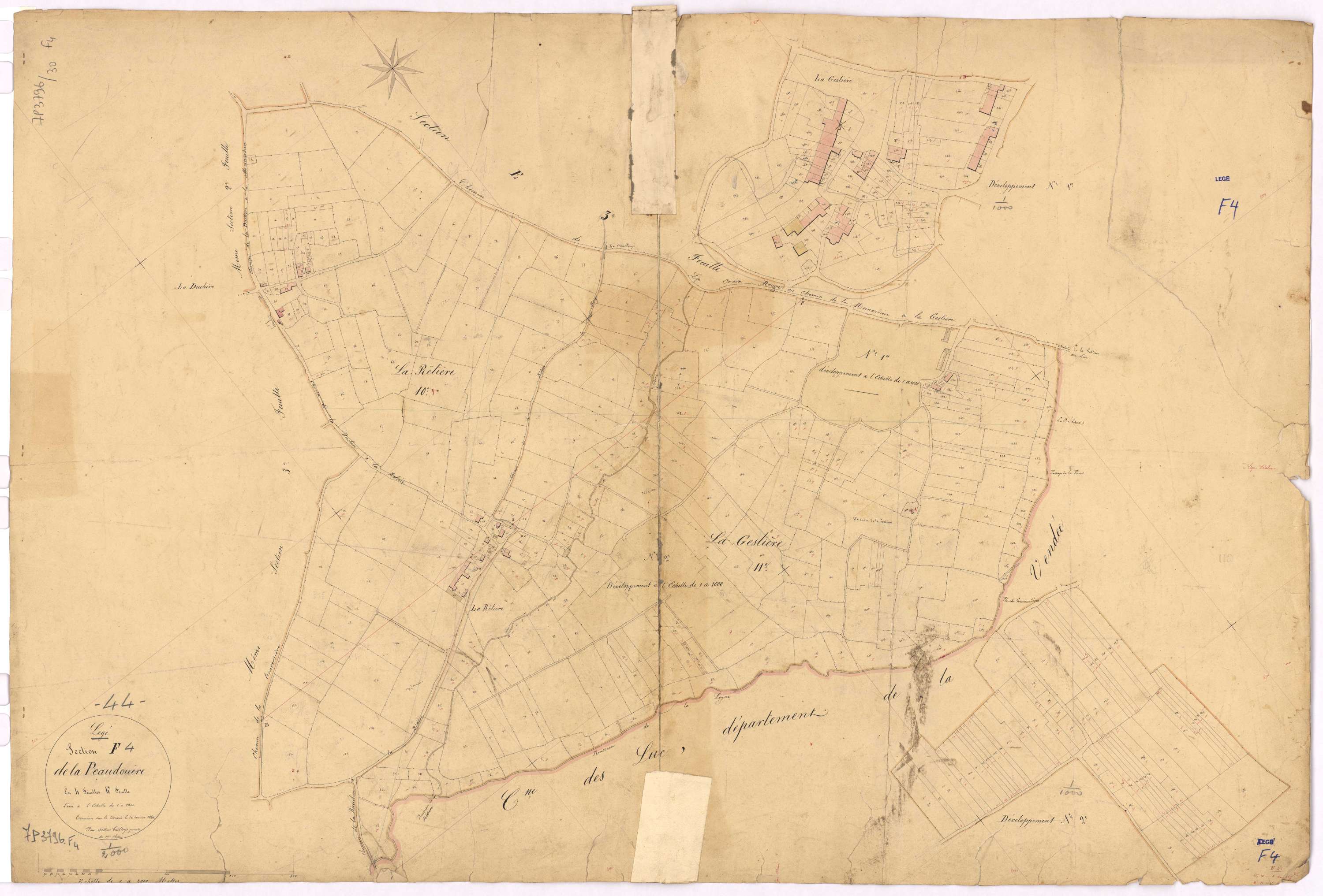 Lège - Section F4 Peaudouère (section de La)