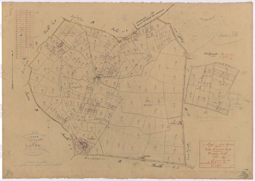 Lège - Section B3 Lande (section de La) ; 553-880