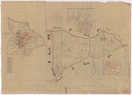 Lège - Section H1 Peaudouère (section de La) ; 1-228