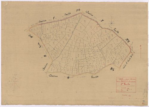 Lège - Section H2 Peaudouère (section de La) ; 229-375