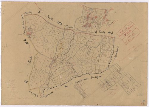 Lège - Section H3 Peaudouère (section de La) ; 376-676