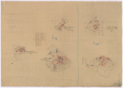 Lège - Section L4 L5 (développement) Bourg (section du) ; 1254-154 ; développement des villages de La Bernardière, de La Bretonnière, de La Giffraire, de La Cadinière et de La Gaillardière
