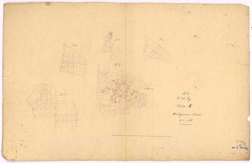 Lège - Section E5 (développement) Sordrie (section de La) ; développement du village de La Bézilière