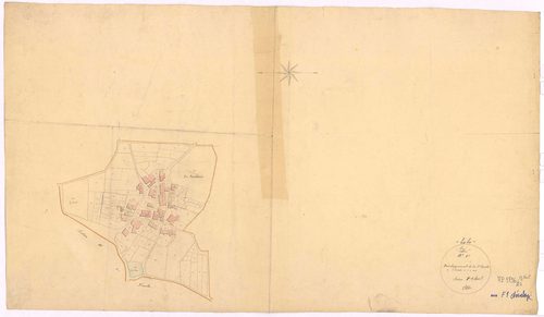 Lège - Section F1 (développement) Peaudouère (section de La) ; développement du village de La Peaudouère