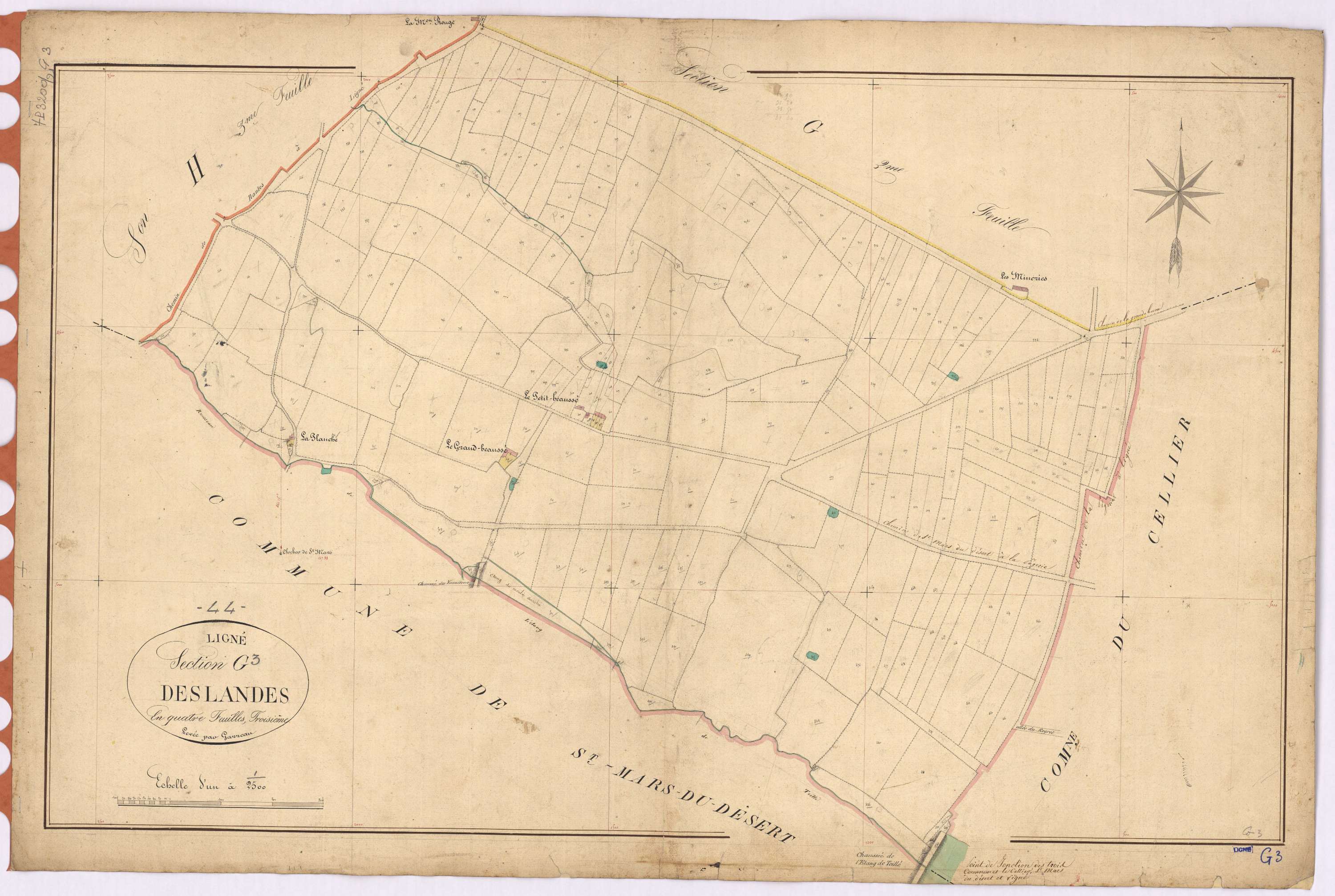 Ligné - Section G3 Landes (section des)