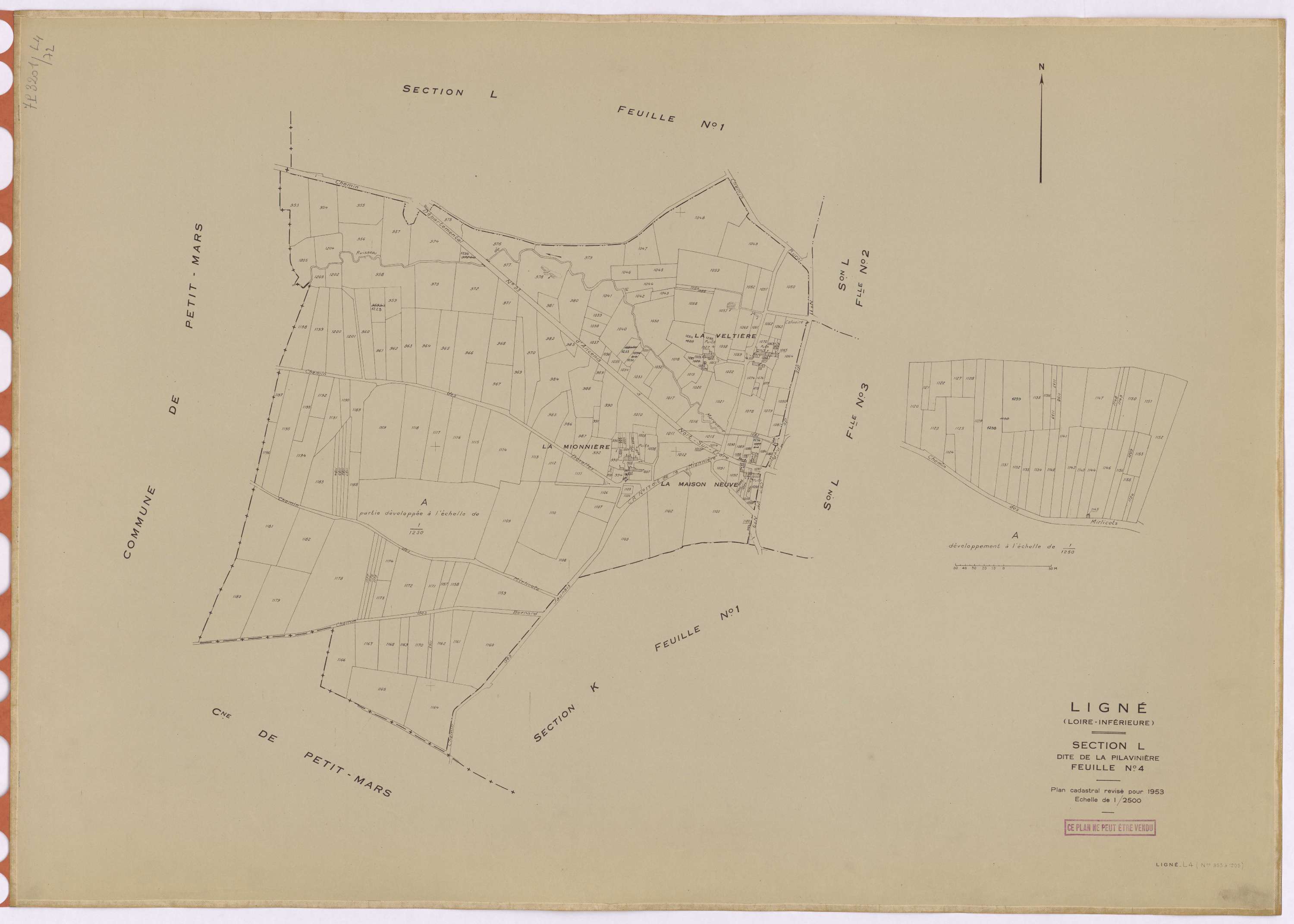 Ligné - Section L4 Pilavinière (section de La) ; 953-1205