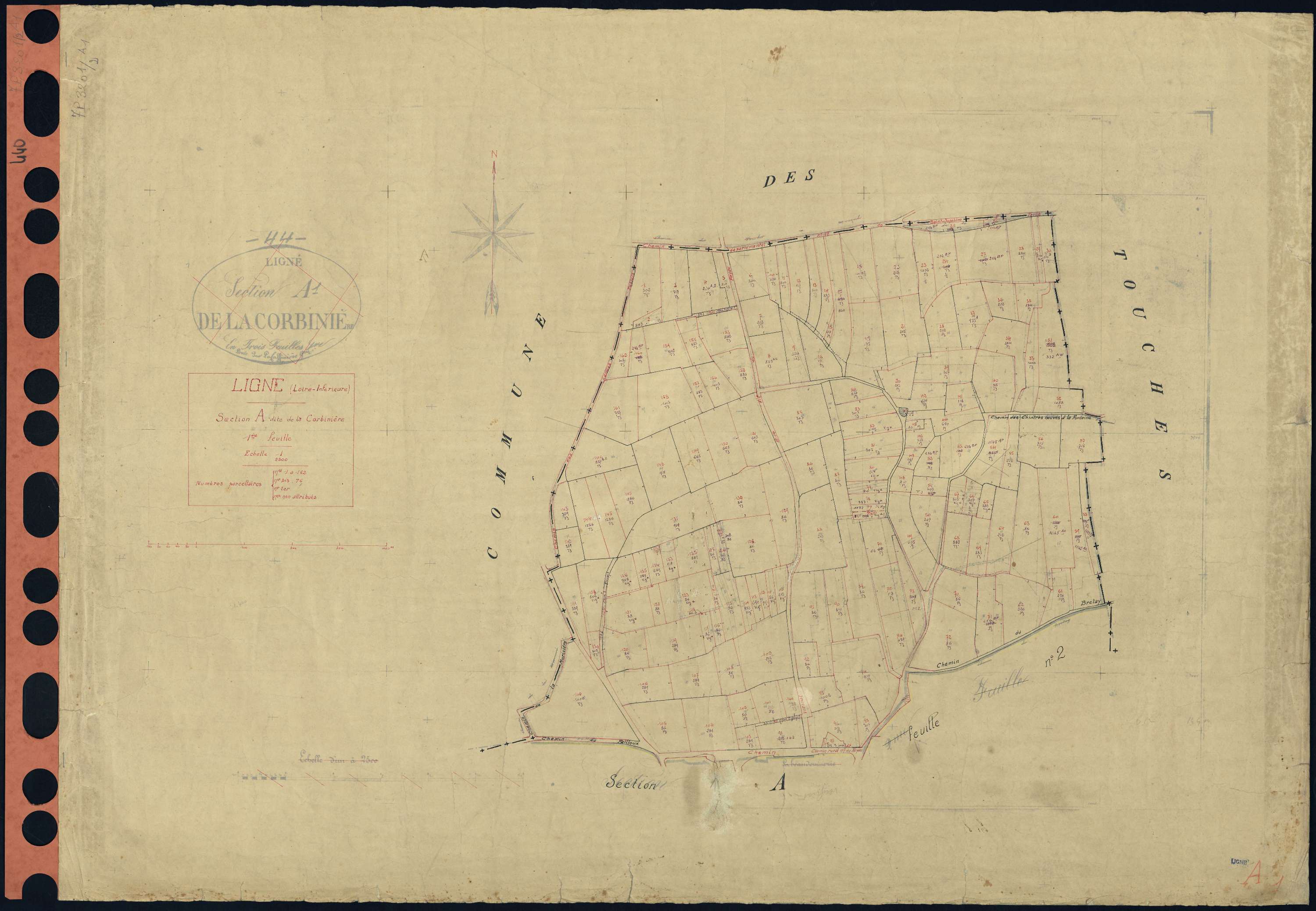 Ligné - Section A1 Corbinière (section de La) . 1-162
