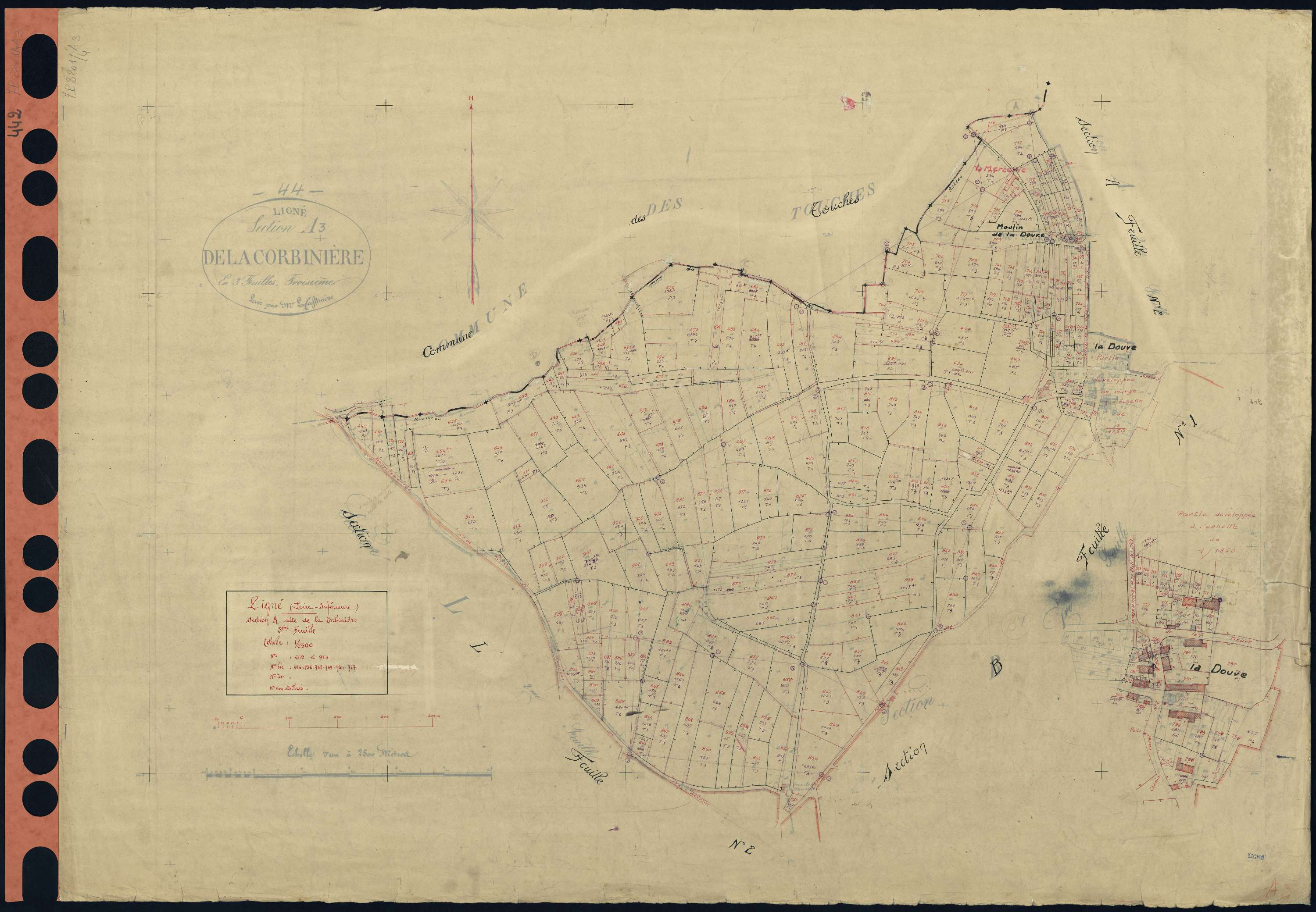 Ligné - Section A3 Corbinière (section de La) . 649-914