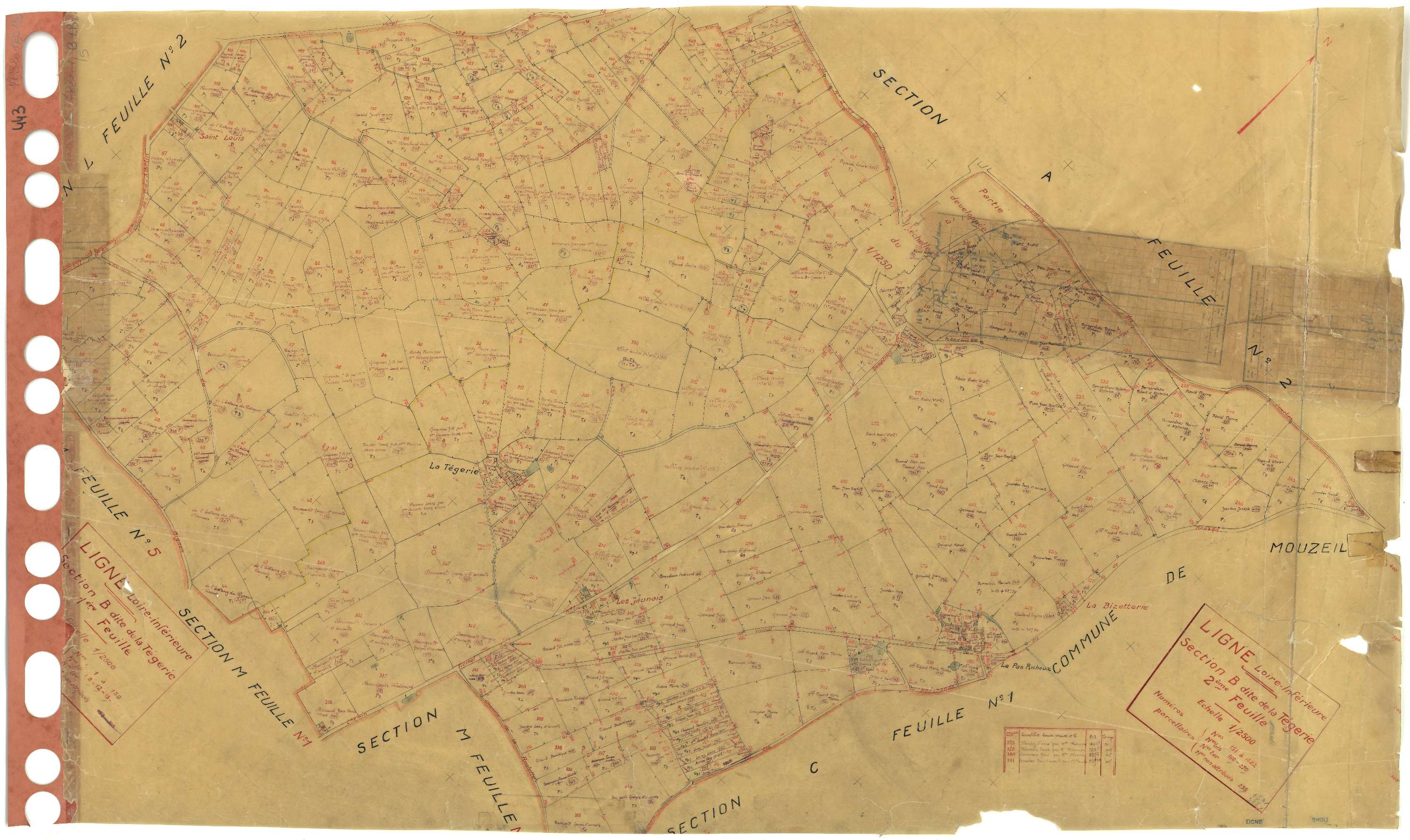 Ligné - Section B1 B2 Tégerie (section de La) . 1-150 . 151-422