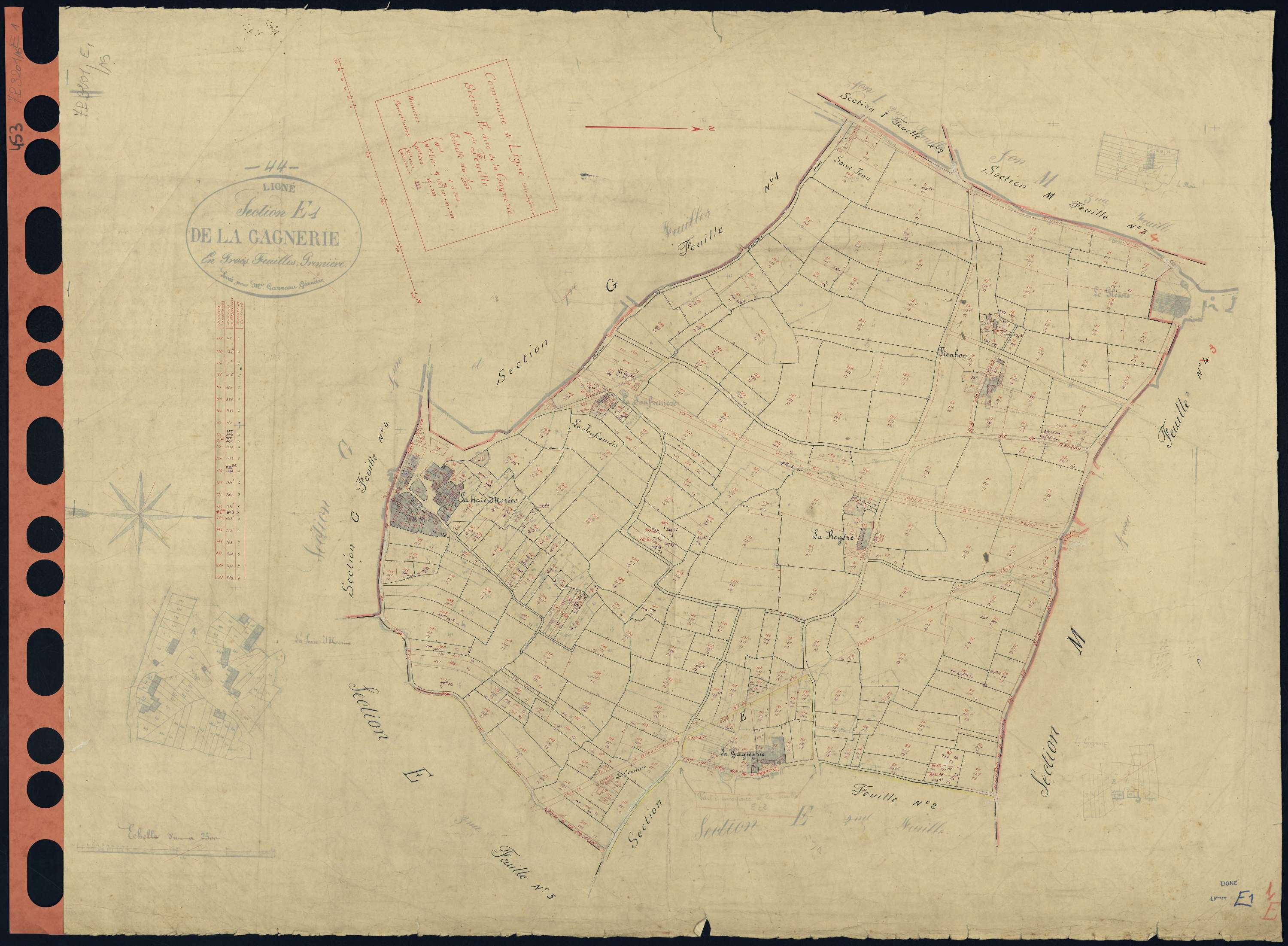 Ligné - Section E1 Gagnerie (section de La) . 1-303