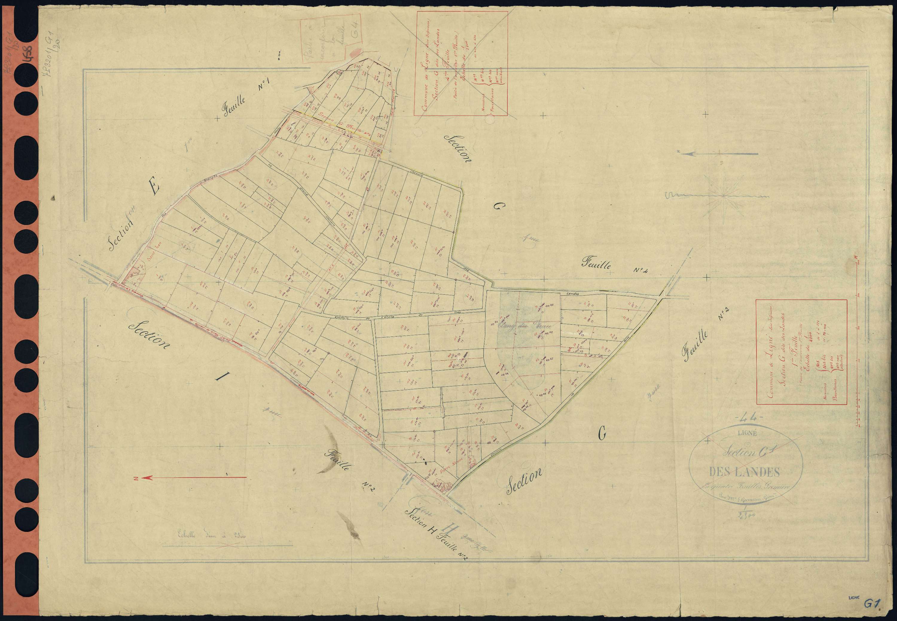 Ligné - Section G1 Landes (section des) . 1-126