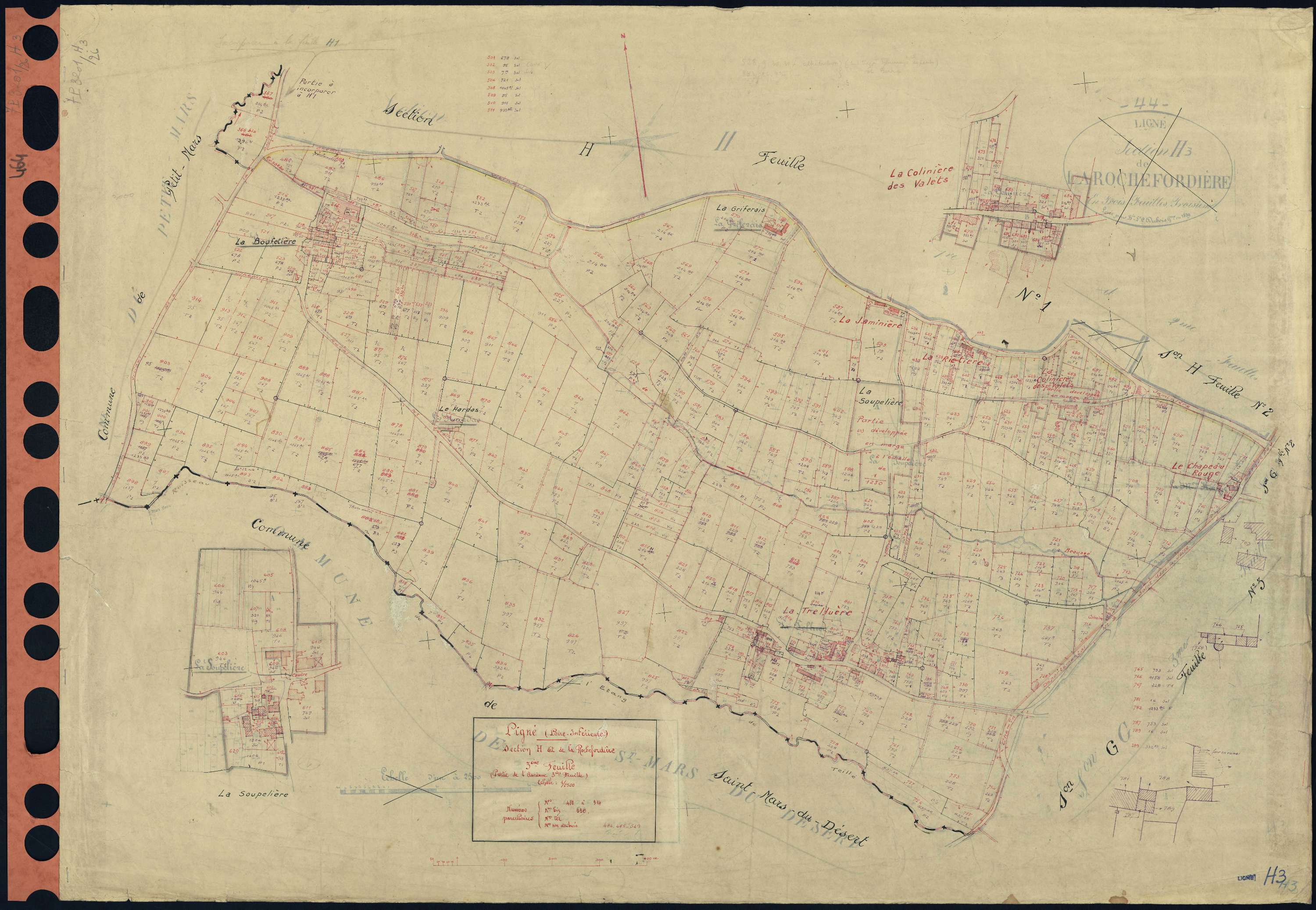 Ligné - Section H3 Rochefordière (section de La) . 480-914