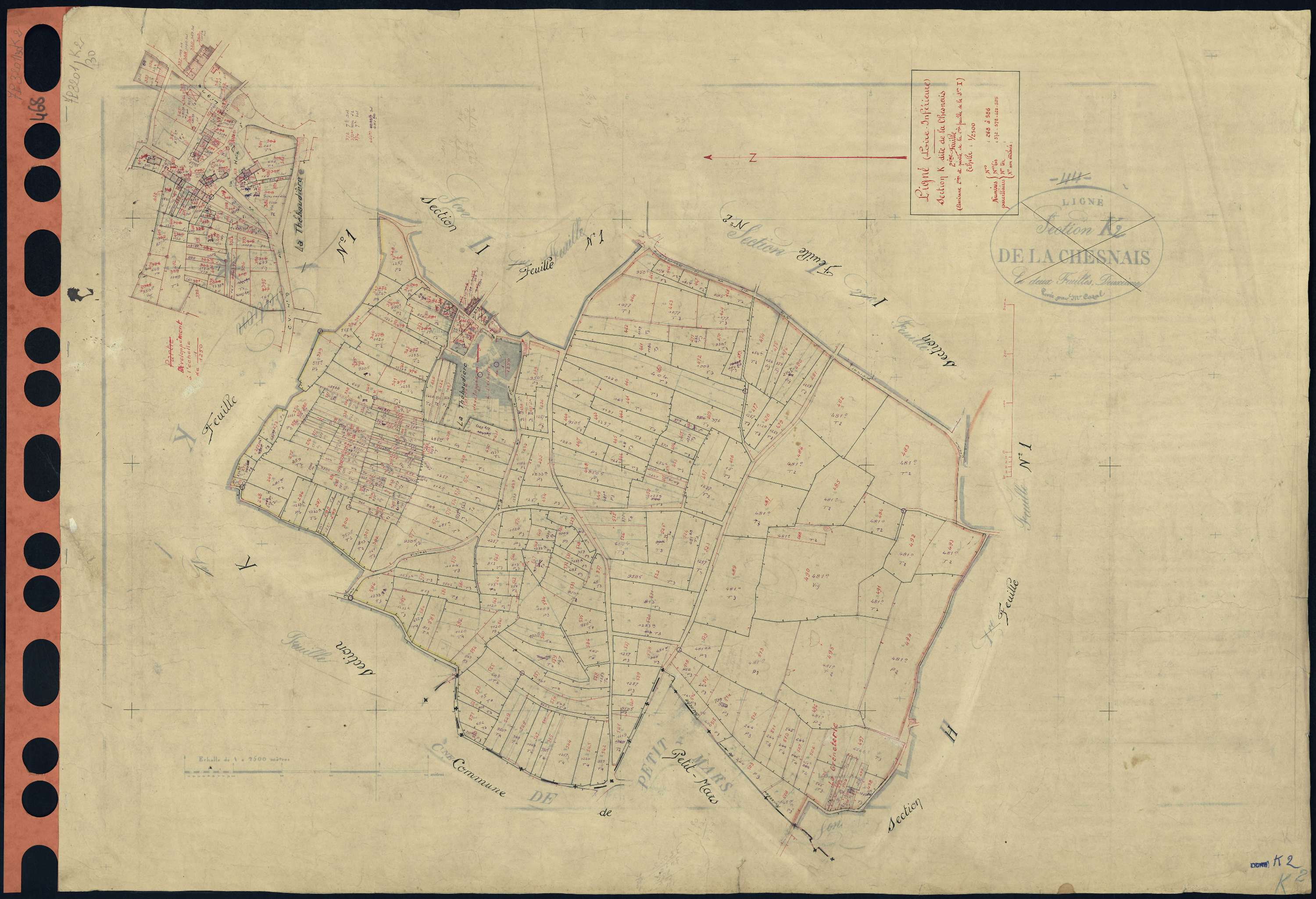 Ligné - Section K2 Chesnais (section de La) . 268-586