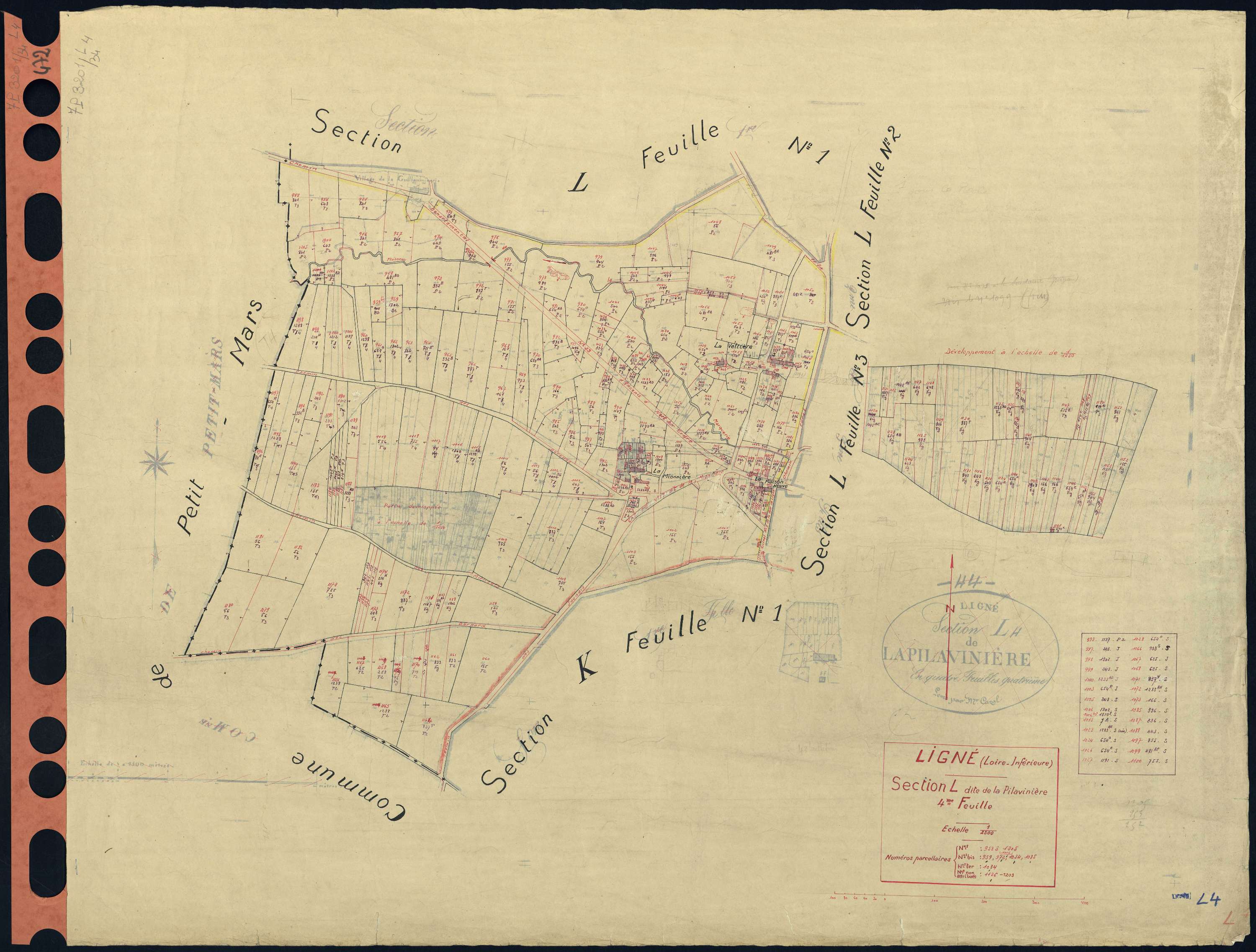 Ligné - Section L4 Pilavinière (section de La) . 953-1205