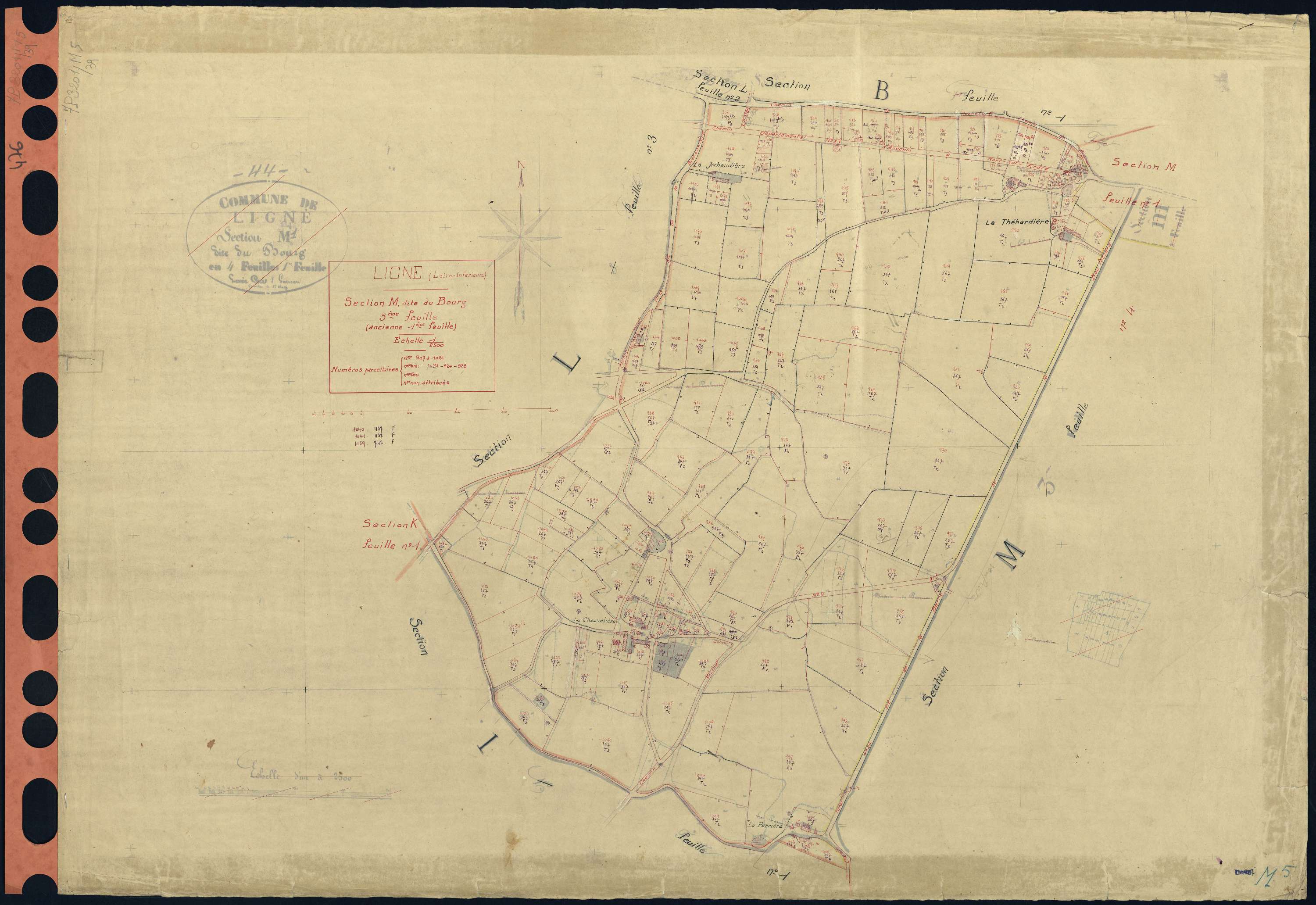 Ligné - Section M5 Bourg (section du) . 907-1081