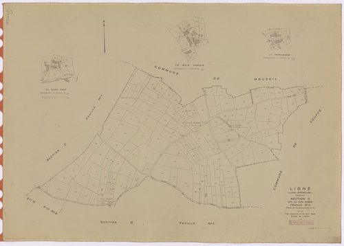 Ligné - Section C2 Bois Aurais (section du) ; 174-355