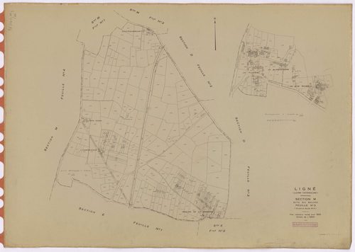 Ligné - Section M3 Bourg (section du) ; 412-774