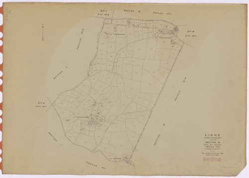 Ligné - Section M5 Bourg (section du) ; 907-1081