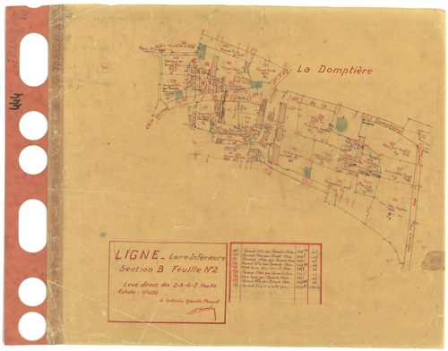 Ligné - Section B2 (développement) Tégerie (section de La) . 151-422 . développement du village de La Domptière