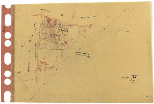 Ligné - Section D2 (développement) Clergerie (section de La) . 165-363 . développement du village de La Conterie