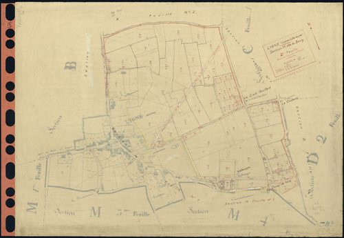 Ligné - Section M2 Bourg (section du) . 334-411