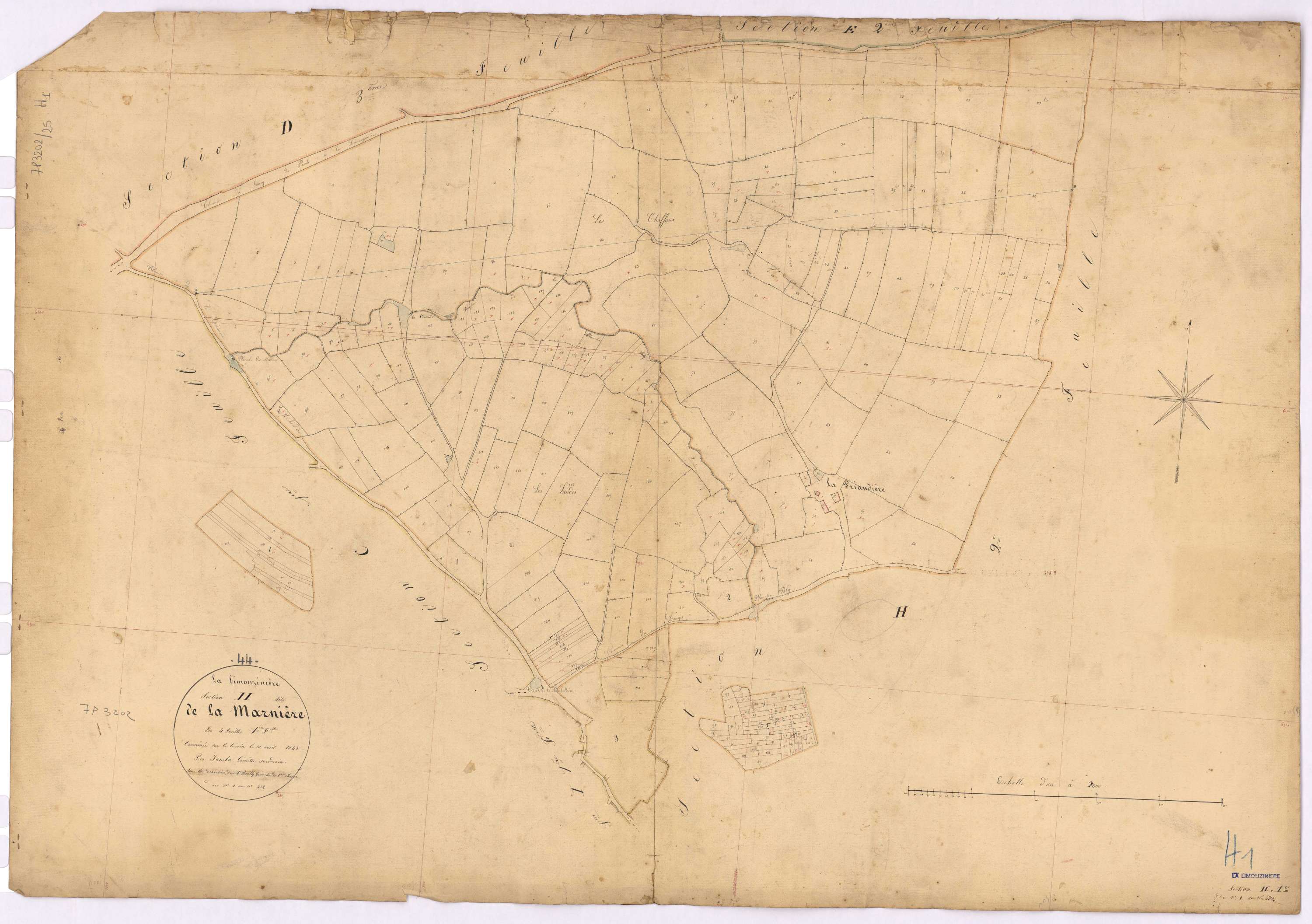 La Limouzinière - Section H1 Marnière (section de La) ; 1-432