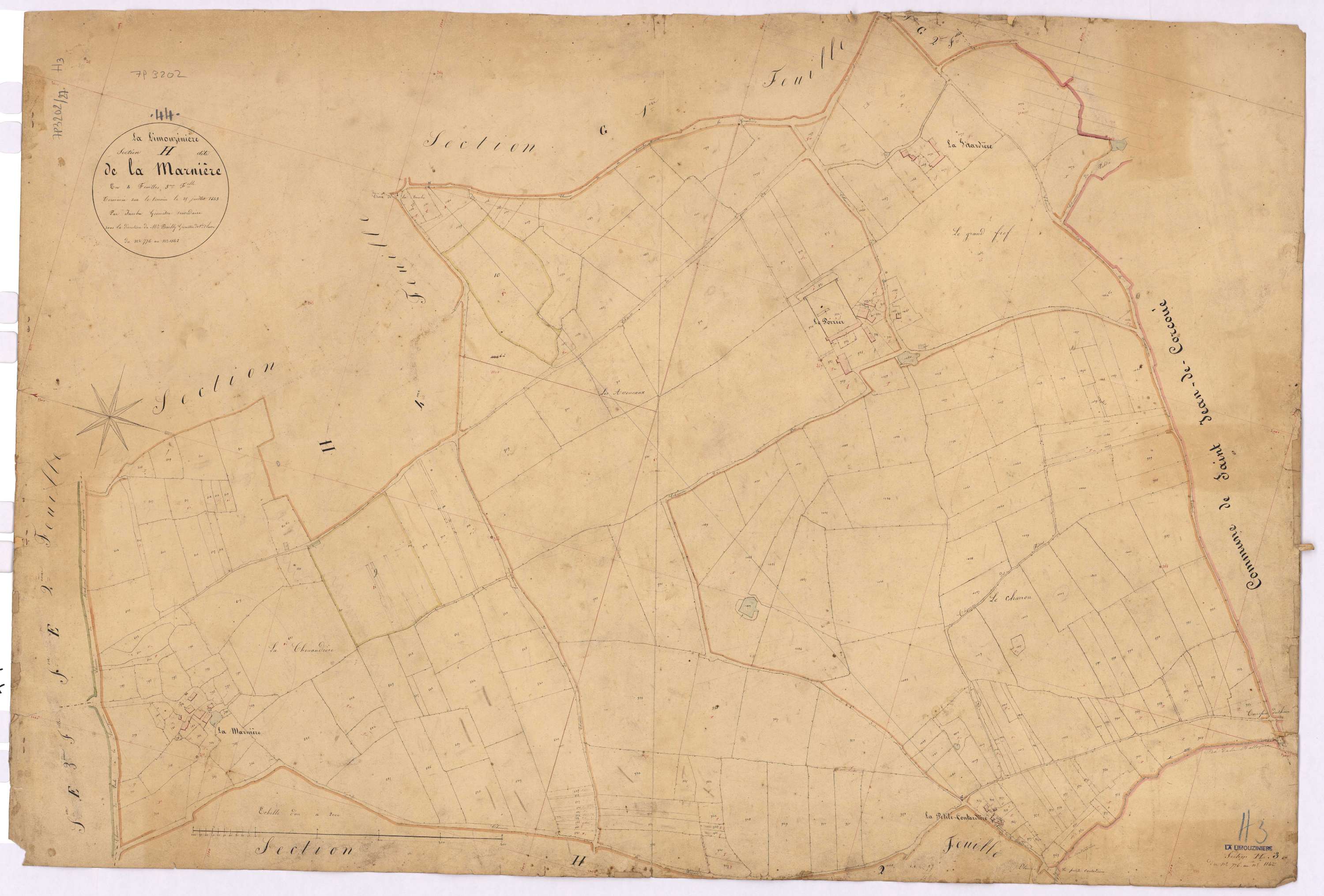 La Limouzinière - Section H3 Marnière (section de La) ; 776-1142