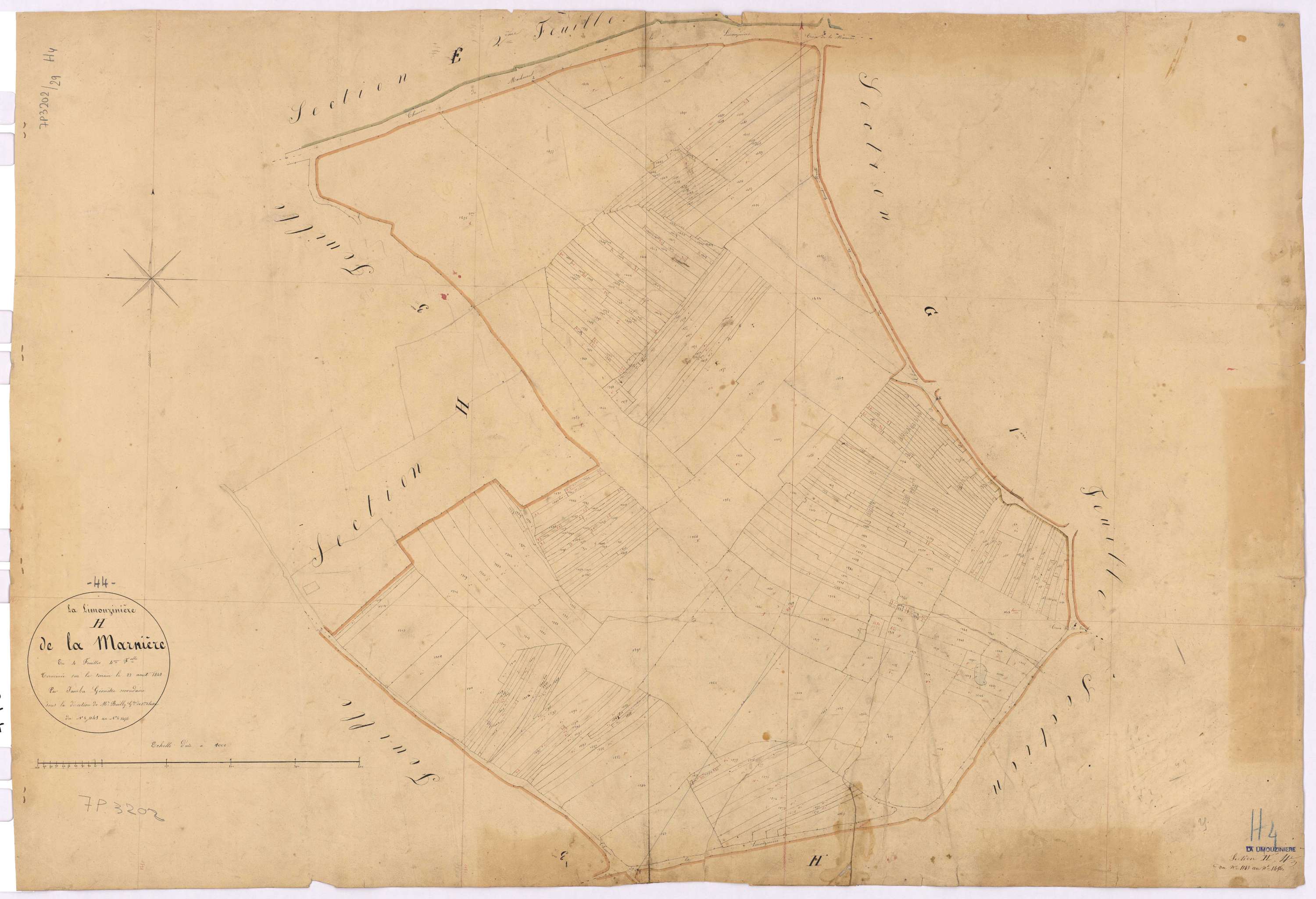 La Limouzinière - Section H4 Marnière (section de La) ; 1143-1456