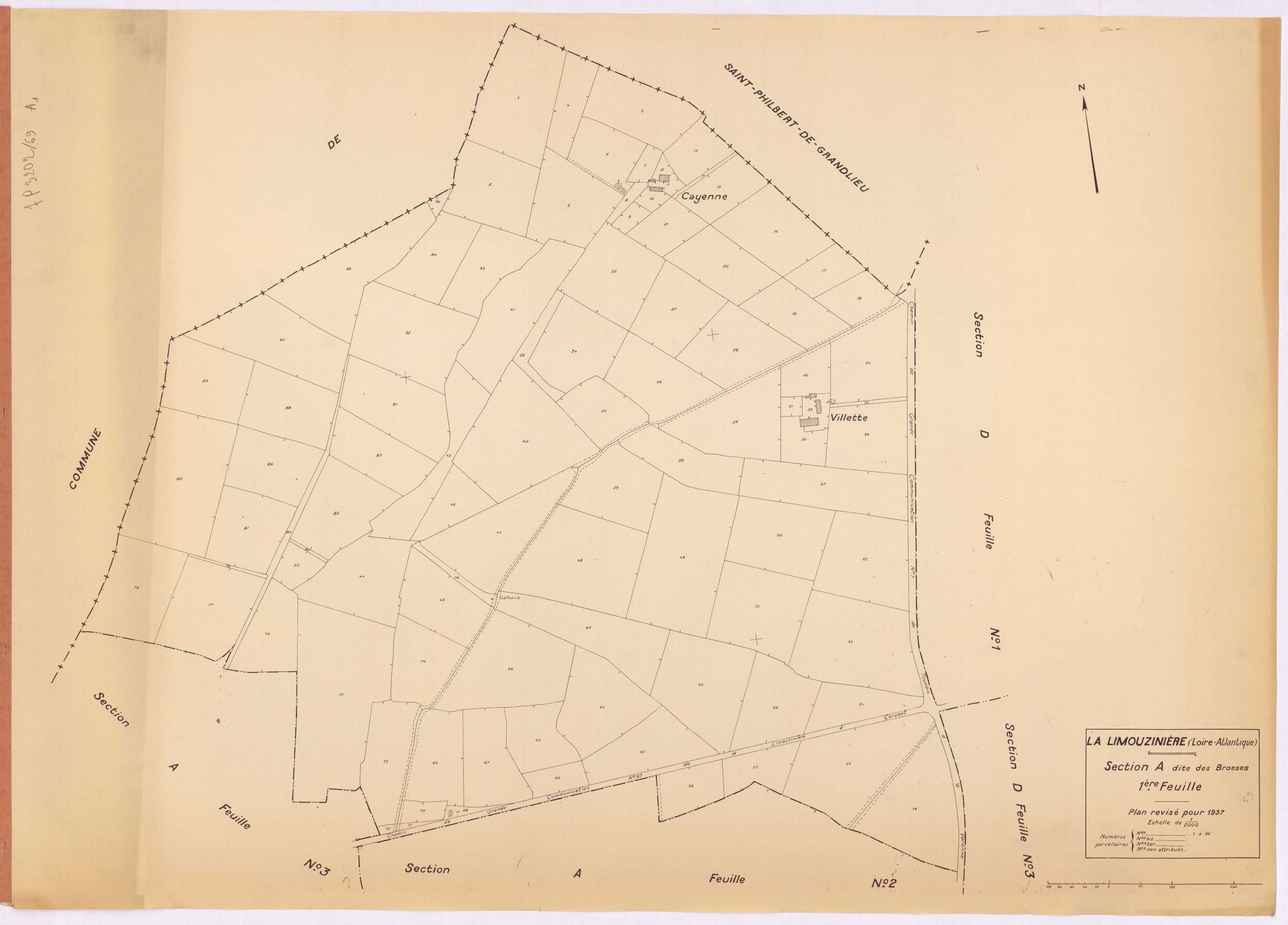 La Limouzinière - Section A1 Brosses (section des) ; 1-96