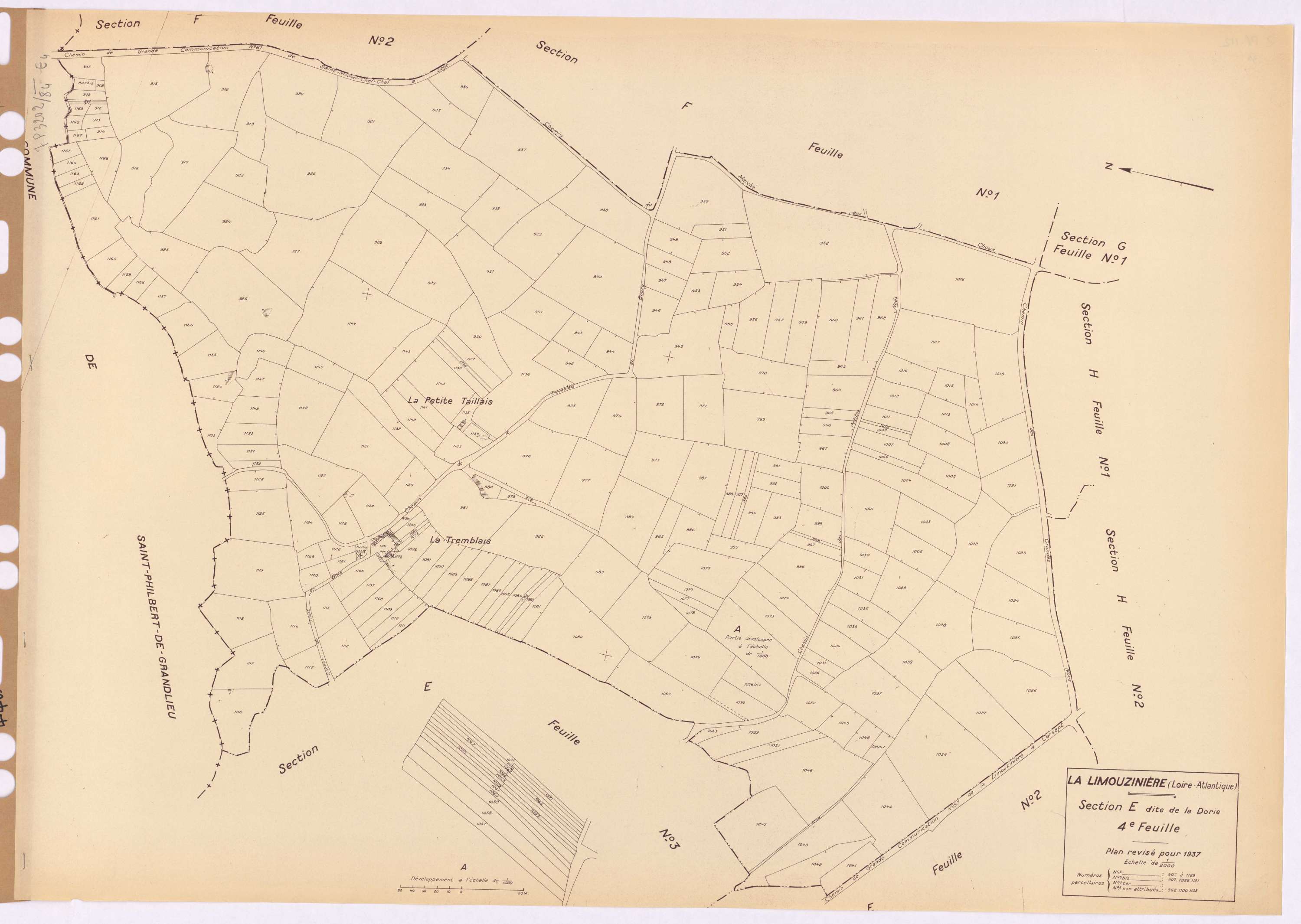 La Limouzinière - Section E4 Dorie (section de La) ; 907-1169