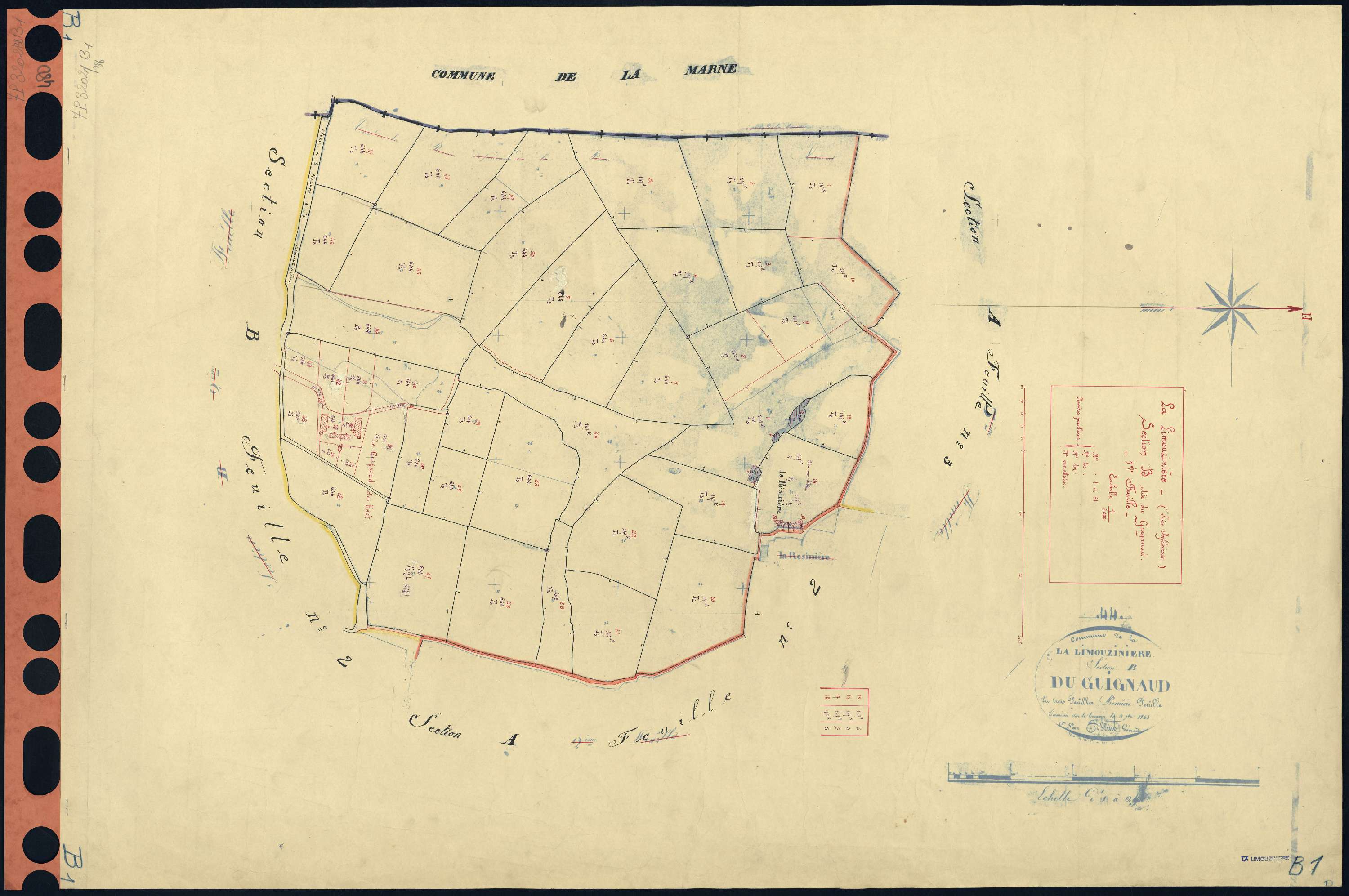 La Limouzinière - Section B1 Guignaud (section du) . 1-51
