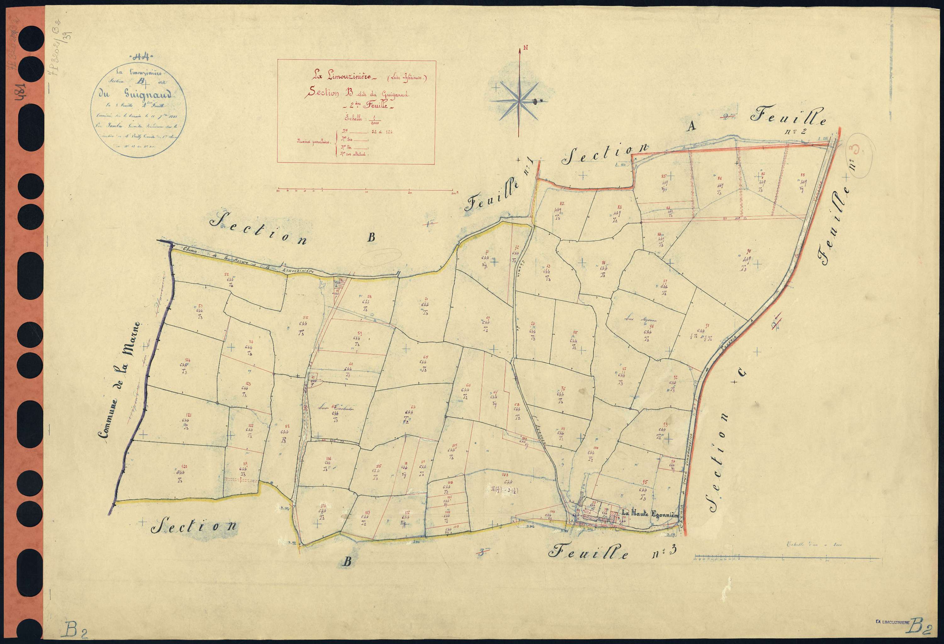 La Limouzinière - Section B2 Guignaud (section du) . 52-124