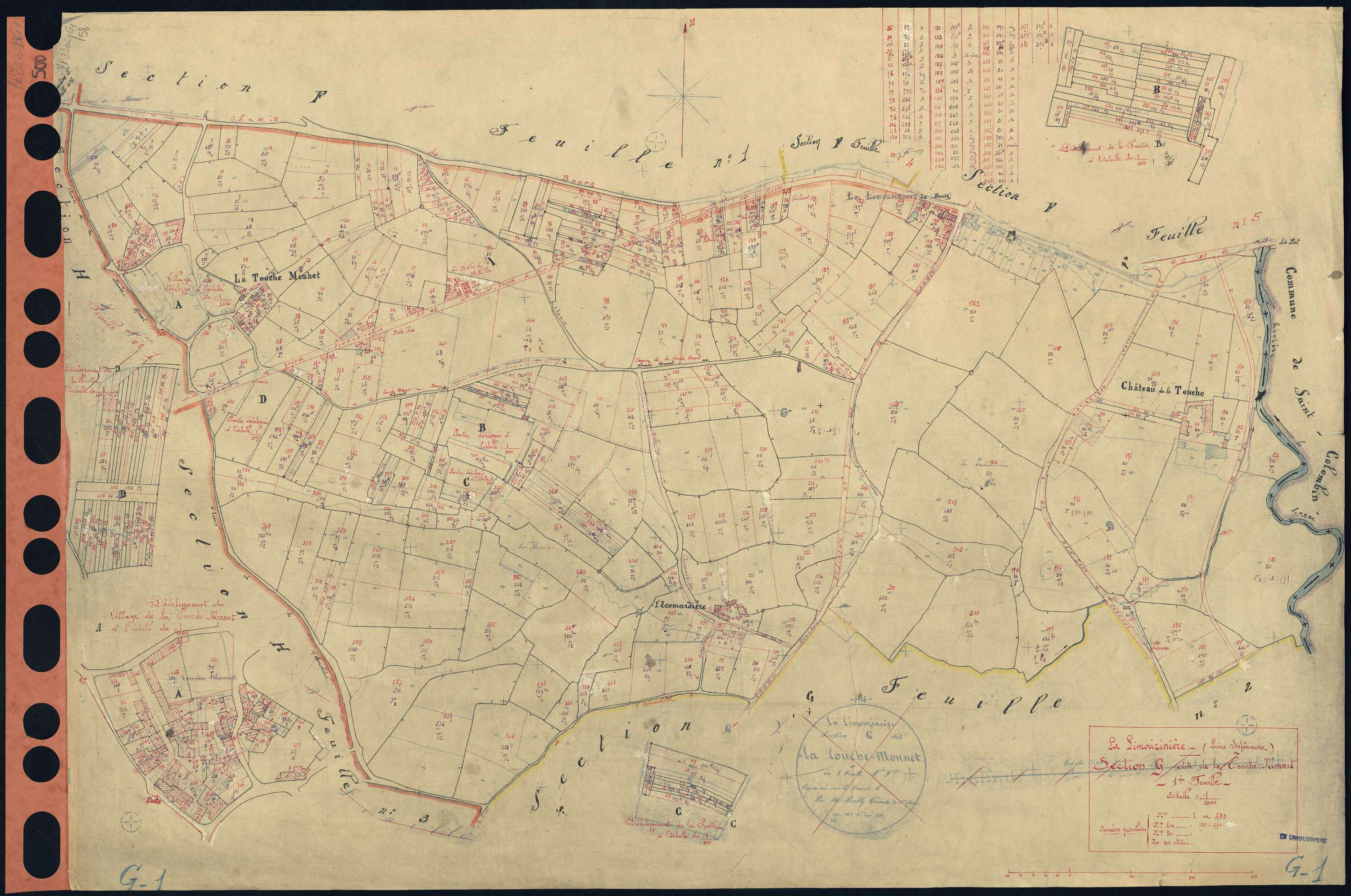 La Limouzinière - Section G1 Touche-Monnet (section de La) . 1-483
