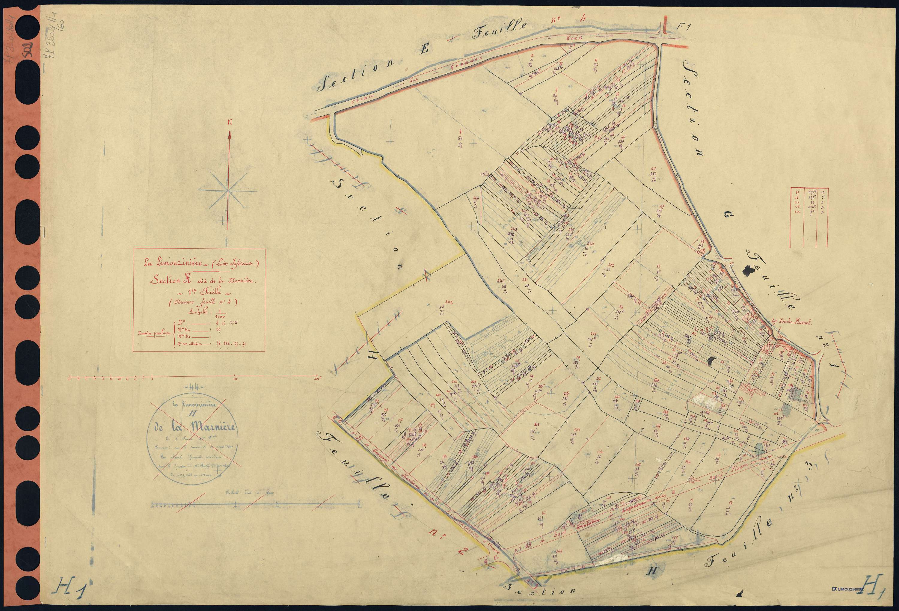 La Limouzinière - Section H1 Marnière (section de La) . 1-245