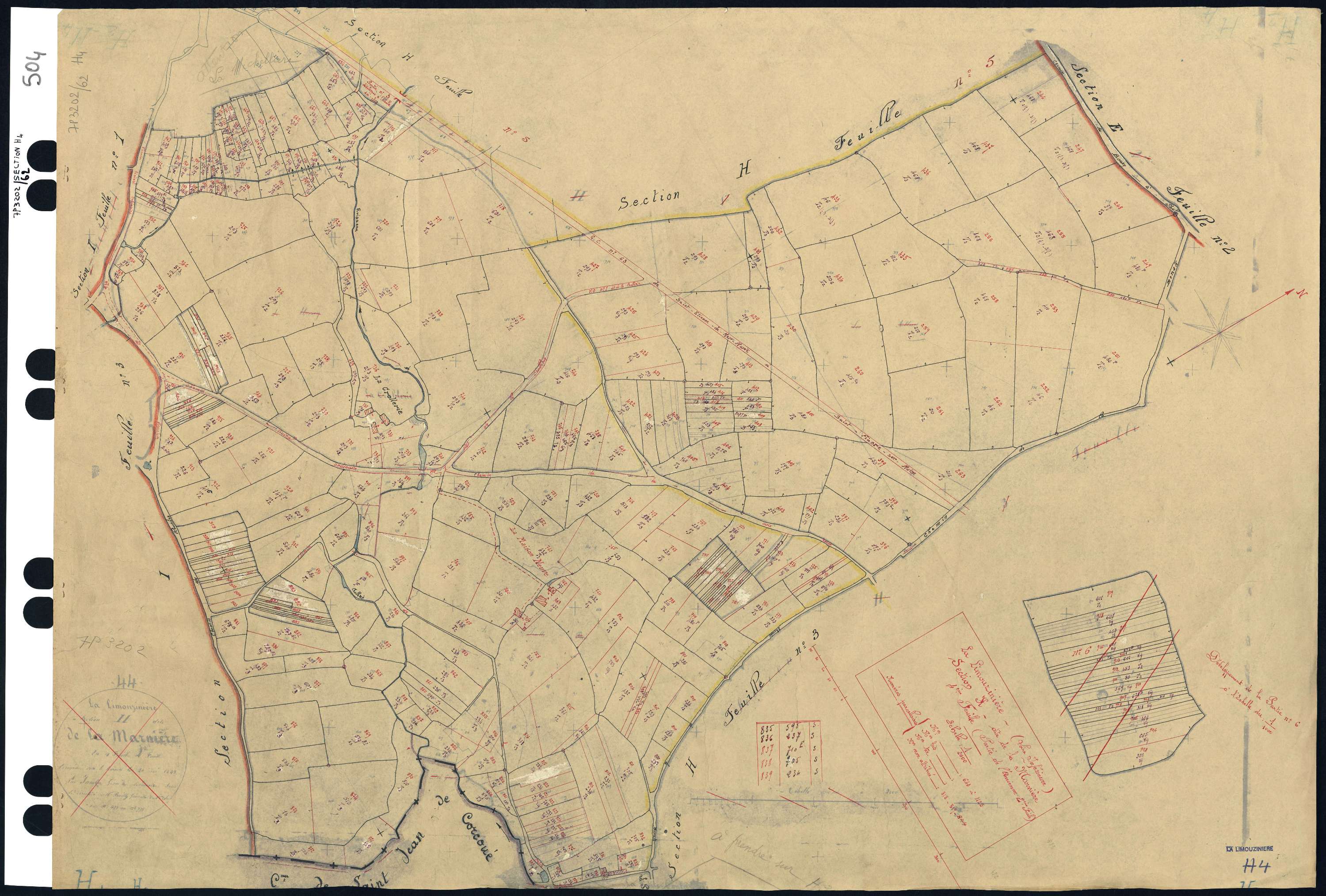 La Limouzinière - Section H4 Marnière (section de La) . 643-1125
