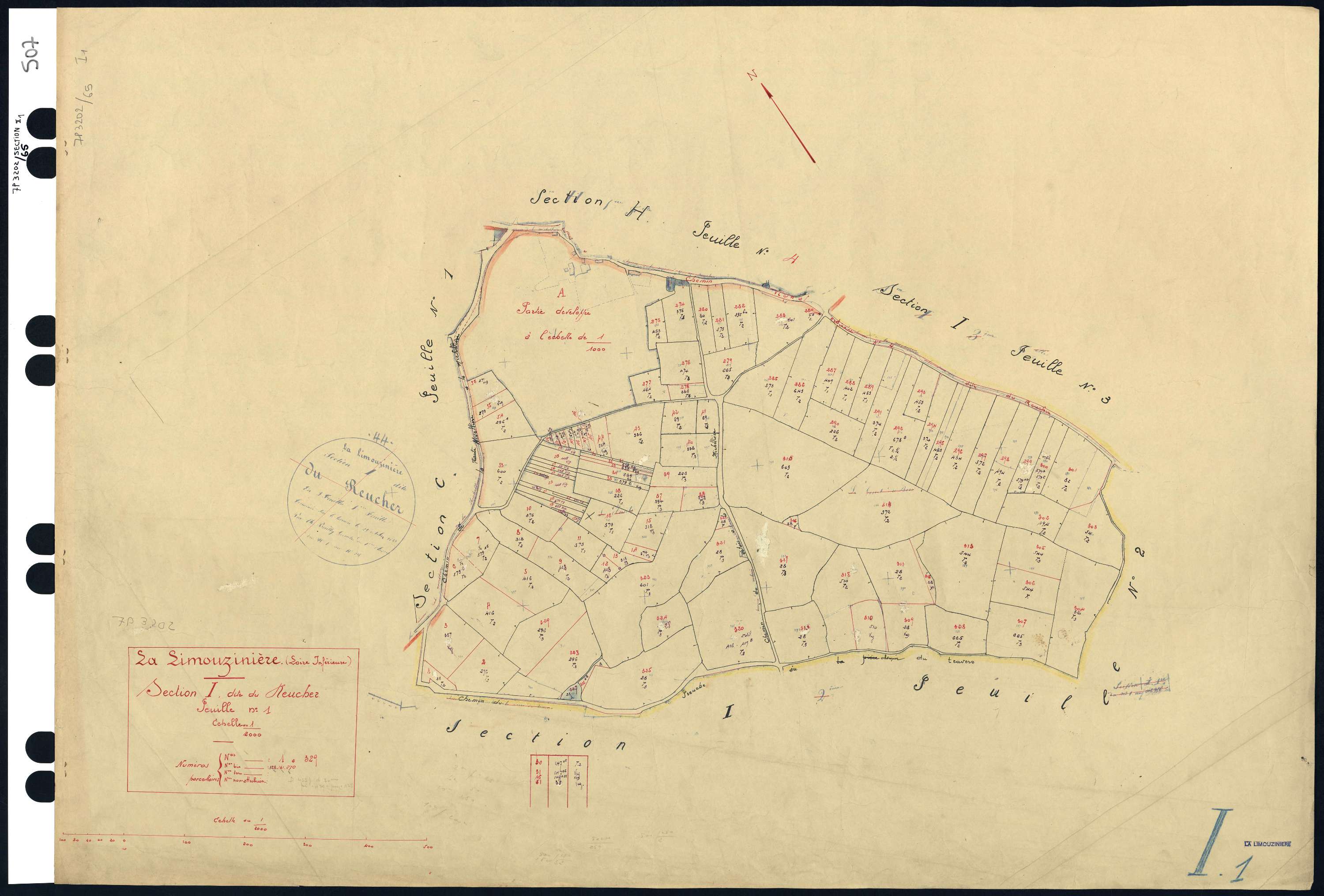 La Limouzinière - Section I1 Reucher (section du) . 1-329