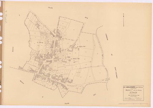 La Limouzinière - Section F5 Bourg (section du) ; 883-1168