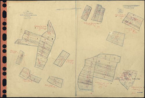 La Limouzinière - Section F1 F4 (développement) Bourg (section du) . 1-225 . 570-882 . développement du village du Demi-Bœuf et de diverses parcelles