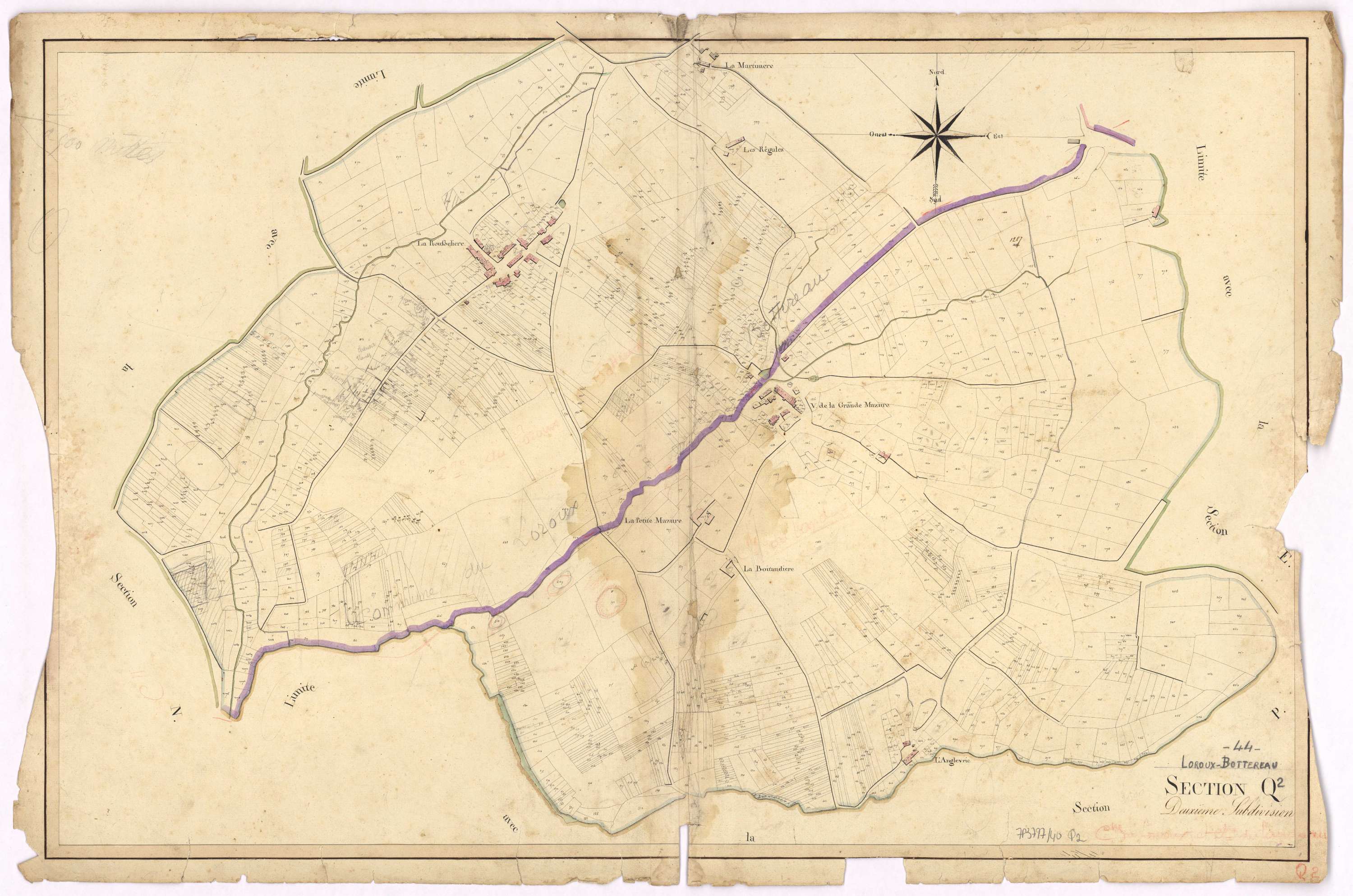 Le Loroux-Bottereau - Section Q2 Roussellière (section de La)