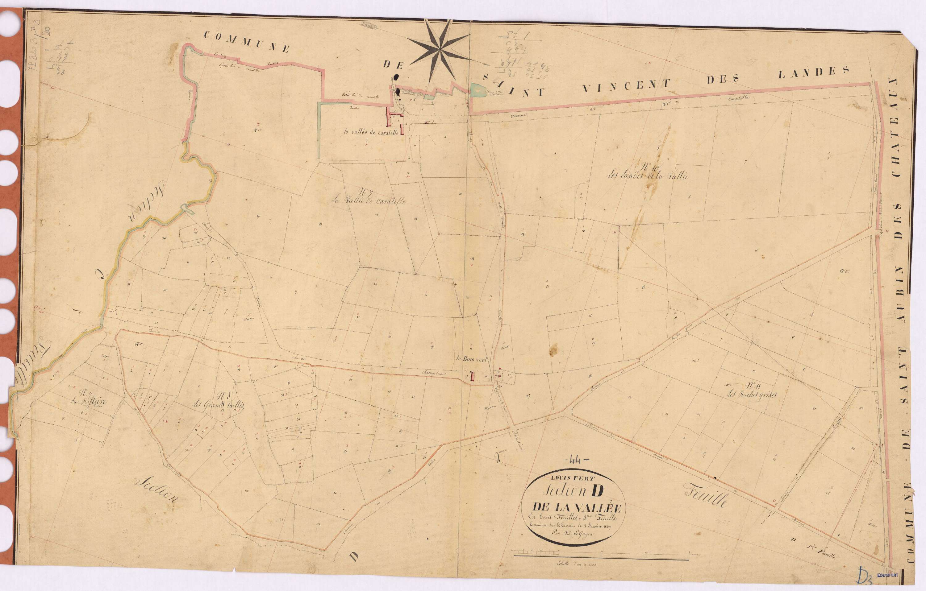 Louisfert - Section D3 Vallée (section de La)